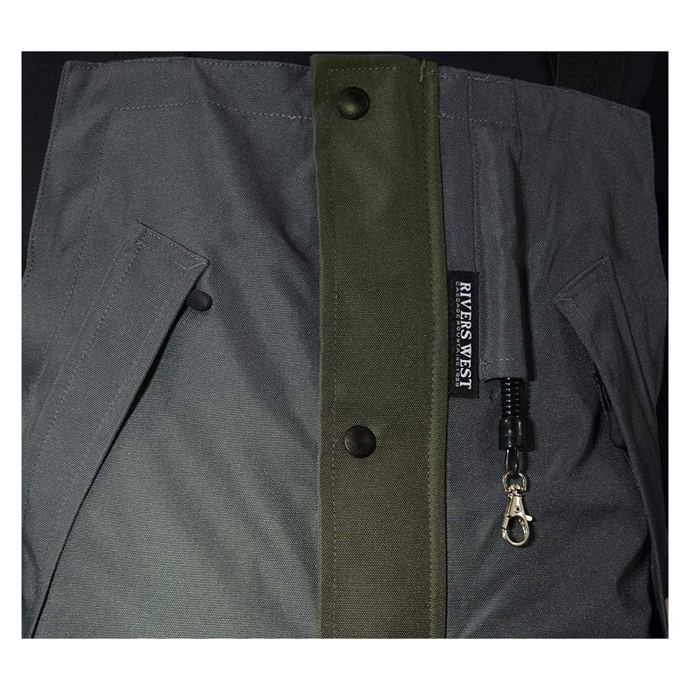 RIVERS WEST Men's Kokanee Waterproof Windproof Fully Seam-Sealed Fishing Bib Overalls - Heavy Duty Winter Fishing Gear for Cold Weather & Outdoor Activities
