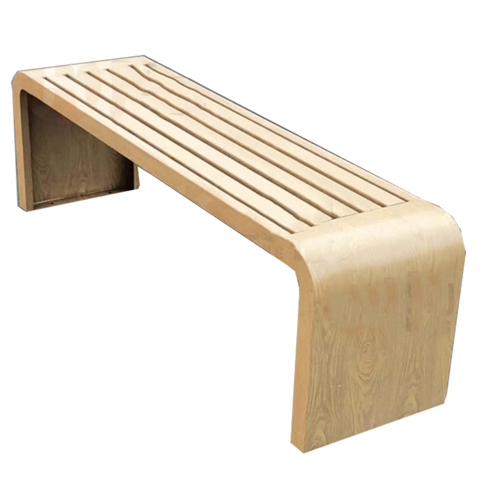 **Outdoor Patio Bench - Wood-Like Slatted Design with Galvanized Steel Frame - 47