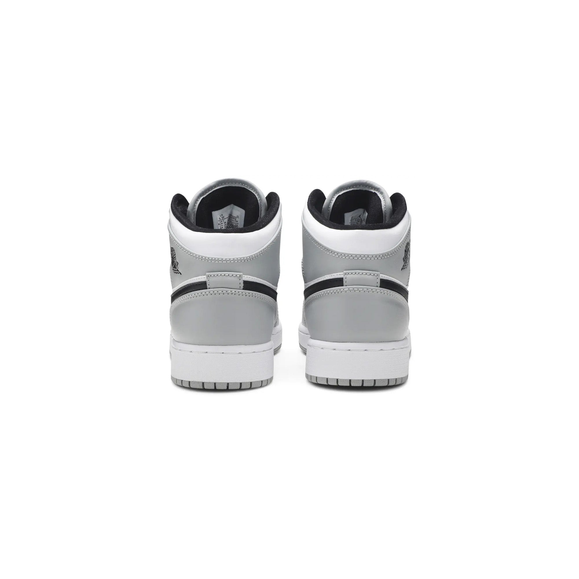 Air Jordan 1 Mid 'Smoke Grey' GS Sneakers - Kids' Basketball Shoes for Boys & Girls | Perfect for School, Sports & Casual Wear