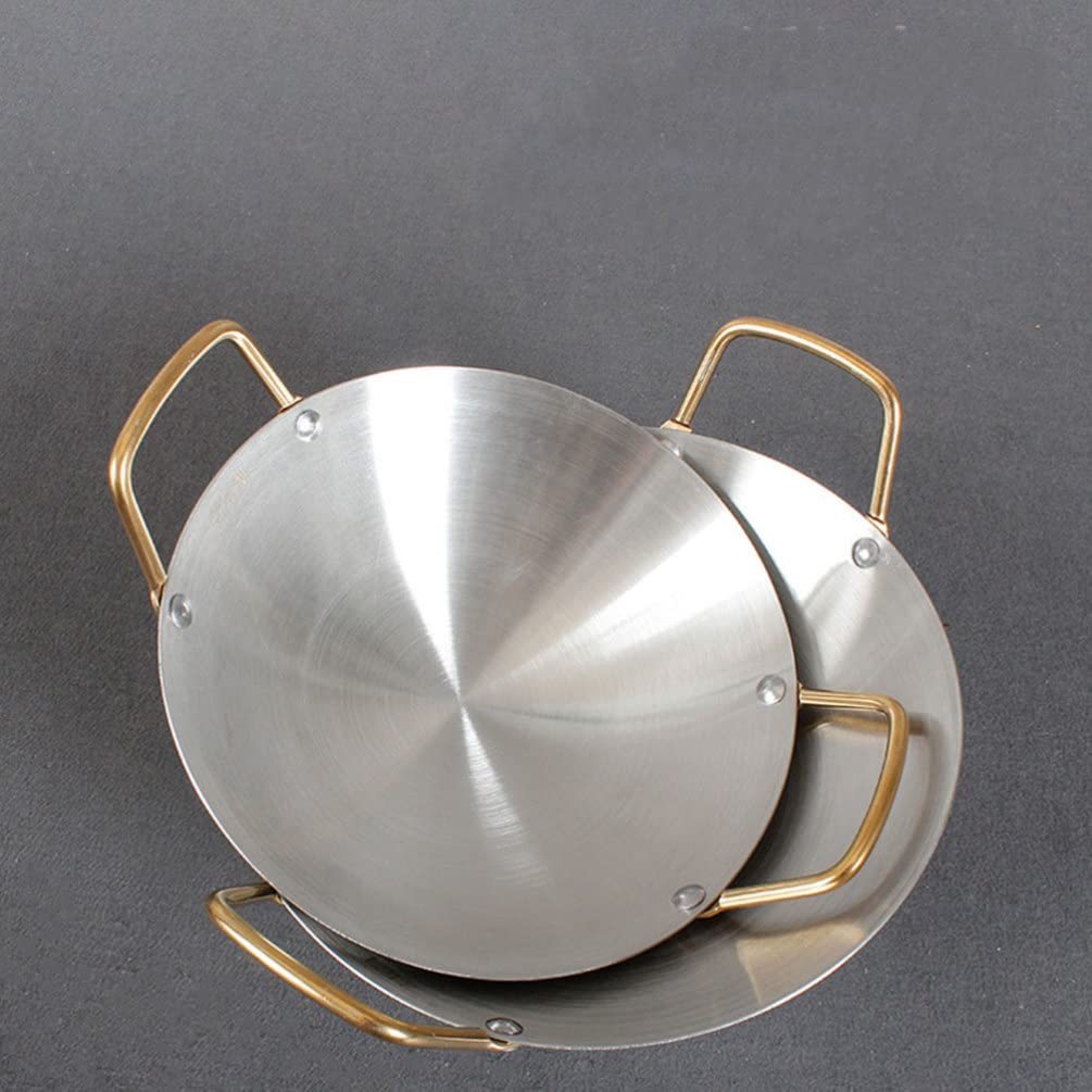 Homoyoyo Stainless Steel Amphora Cookware Set - Thickened Griddle, Hot Pot, Wok & Sauté Pan for Stir-Frying - Outdoor/Indoor Stove Compatible - Perfect for Camping, Home Cooking & Asian Cuisine