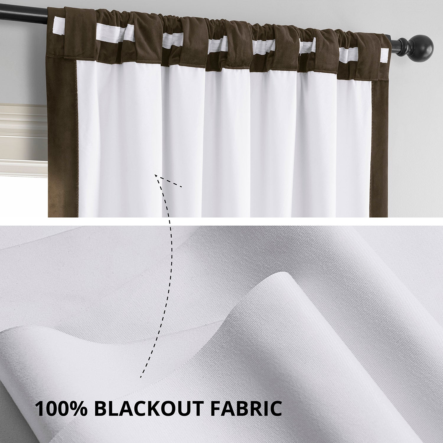 Premium Blackout Curtains for Bedroom - Thermal Insulated Velvet Window Drapes with Noise Reduction, 100% Room Darkening for Better Sleep (Java Signature, 52x84 Inch) - Perfect for Home Theater, Nursery & Shift Workers