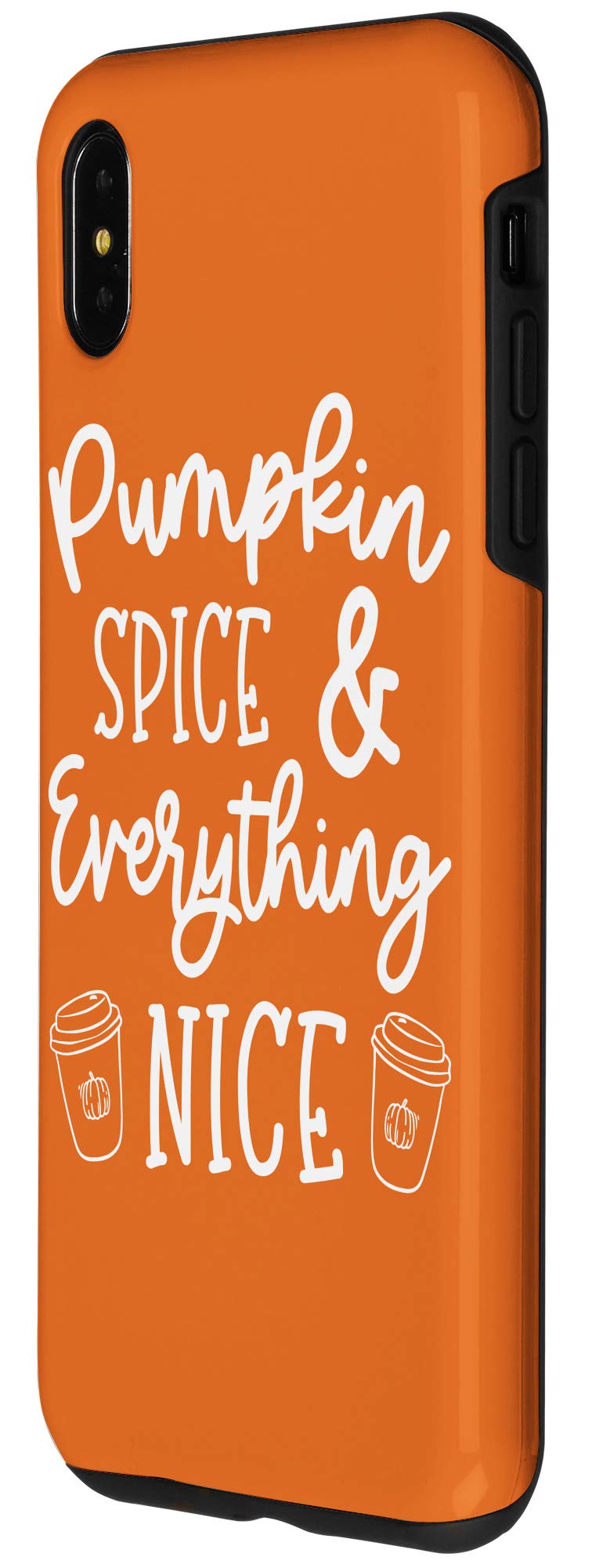 iPhone XS Max Pumpkin Spice Latte Phone Case - Cute Fall Themed Protective Cover for Apple iPhone XS Max | Perfect for Autumn, Thanksgiving & Halloween Season