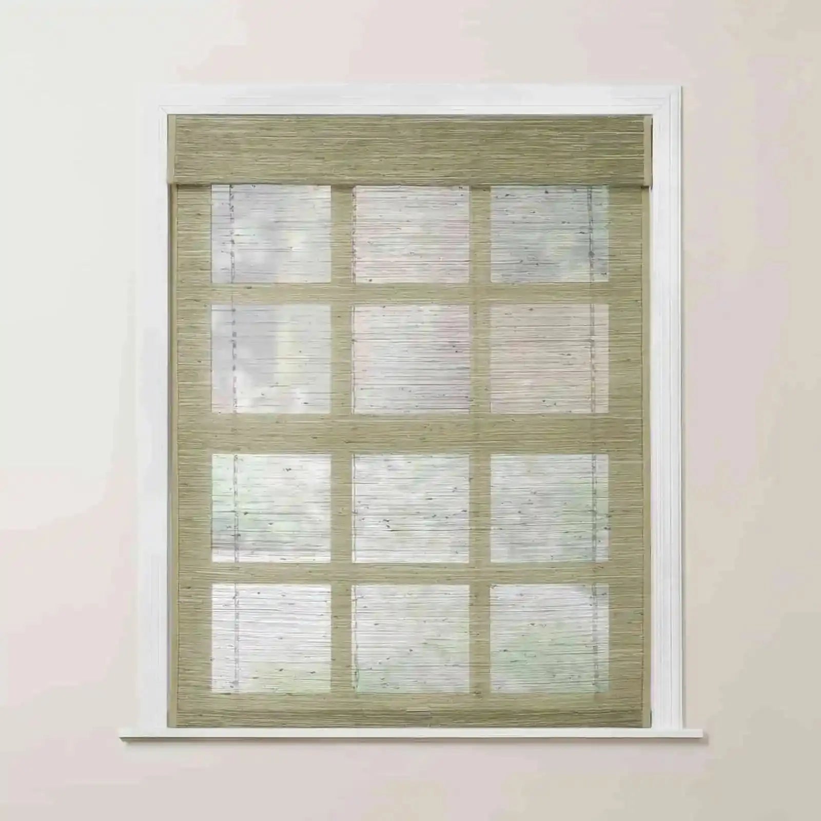 Rae Natural Ramie Bamboo Woven Shades - Series P | Eco-Friendly Window Coverings for Living Room, Bedroom & Patio | Light Filtering & UV Protection