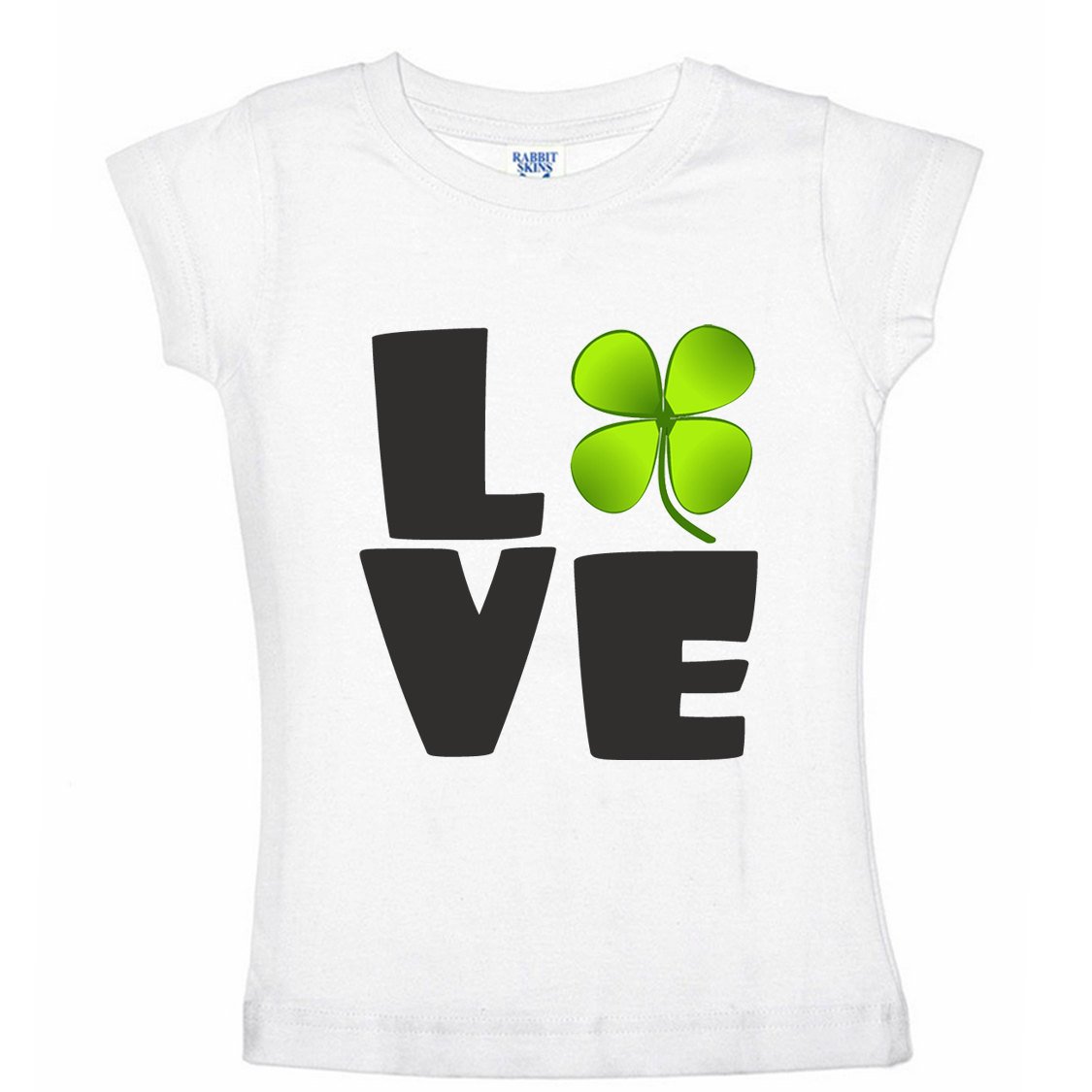 NanyCrafts' Cute Love Shamrock St. Patrick's Day T-Shirt for Girls - Perfect for Irish Festivals, School Events & Holiday Photos