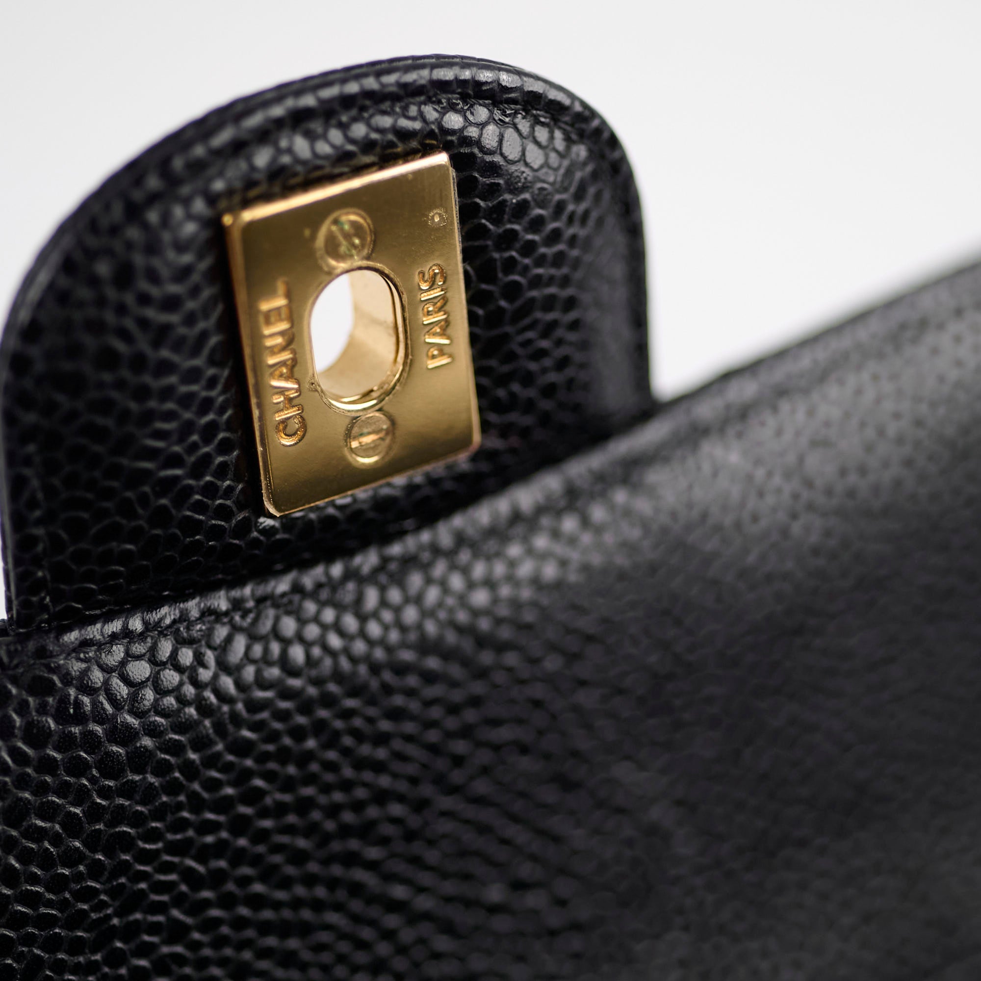 Chanel Medium/Large Classic Double Flap Bag in Black Caviar Leather 2021 Collection - Luxury Handbag for Women, Perfect for Work, Evening Events & Special Occasions