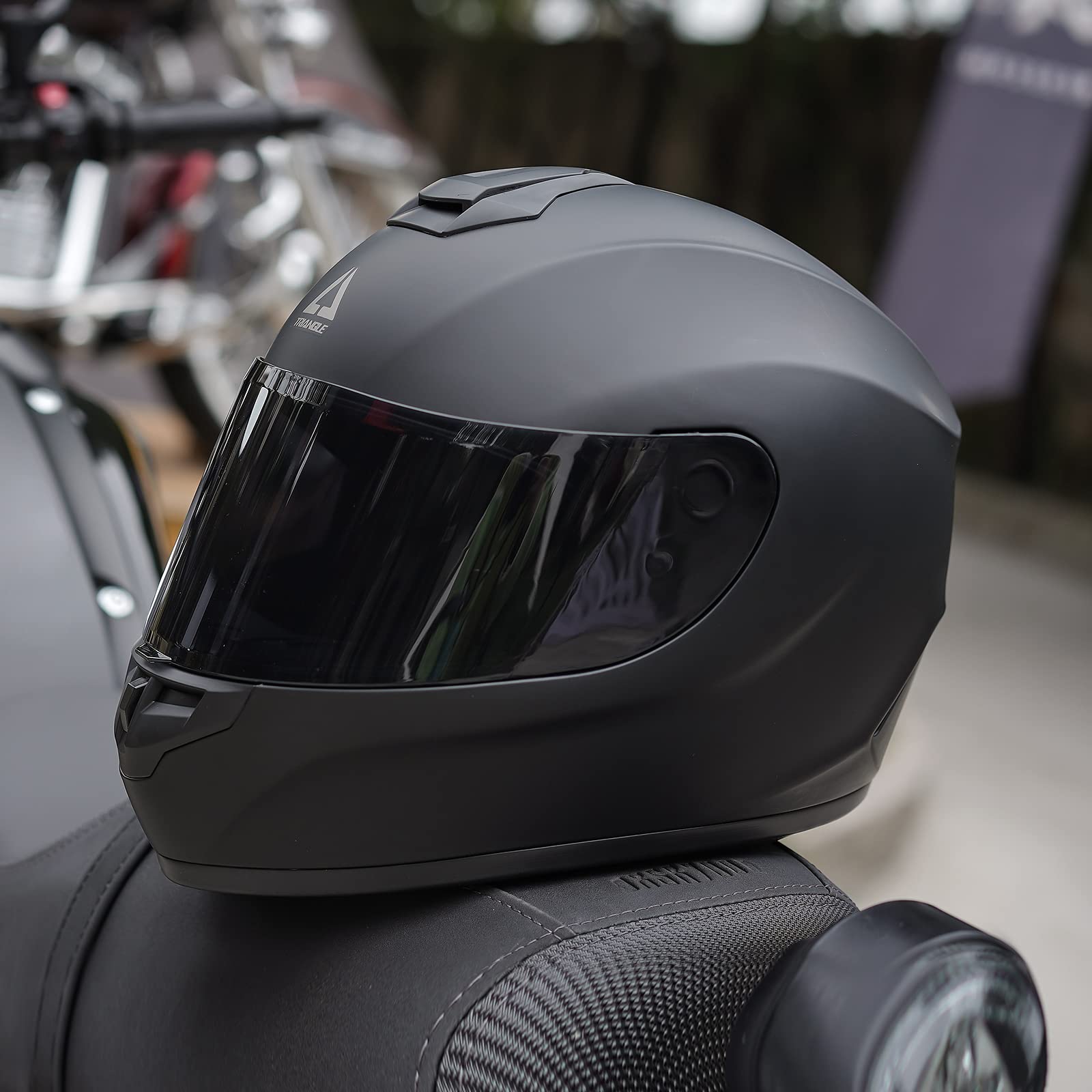 Dot Approved Full Face Motorcycle Helmet for Men & Women with Tinted Visor - Road & Racing Safety