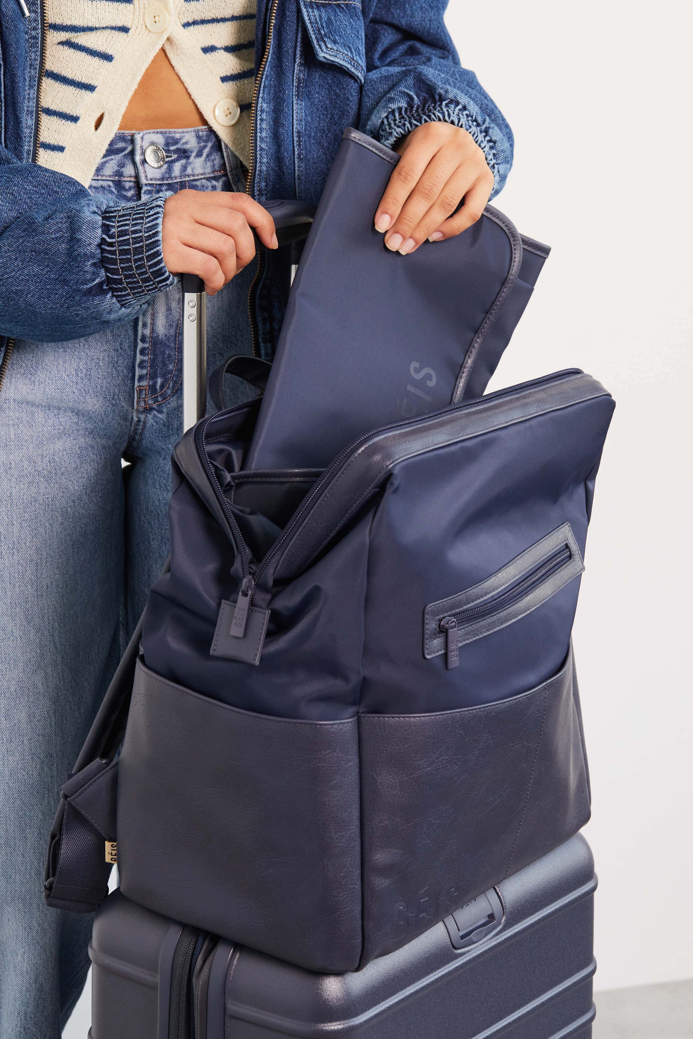 Premium Navy Blue Diaper Backpack for Parents - Waterproof, Spacious & Stylish Baby Essentials Organizer for Travel, Daycare & On-the-Go Parenting