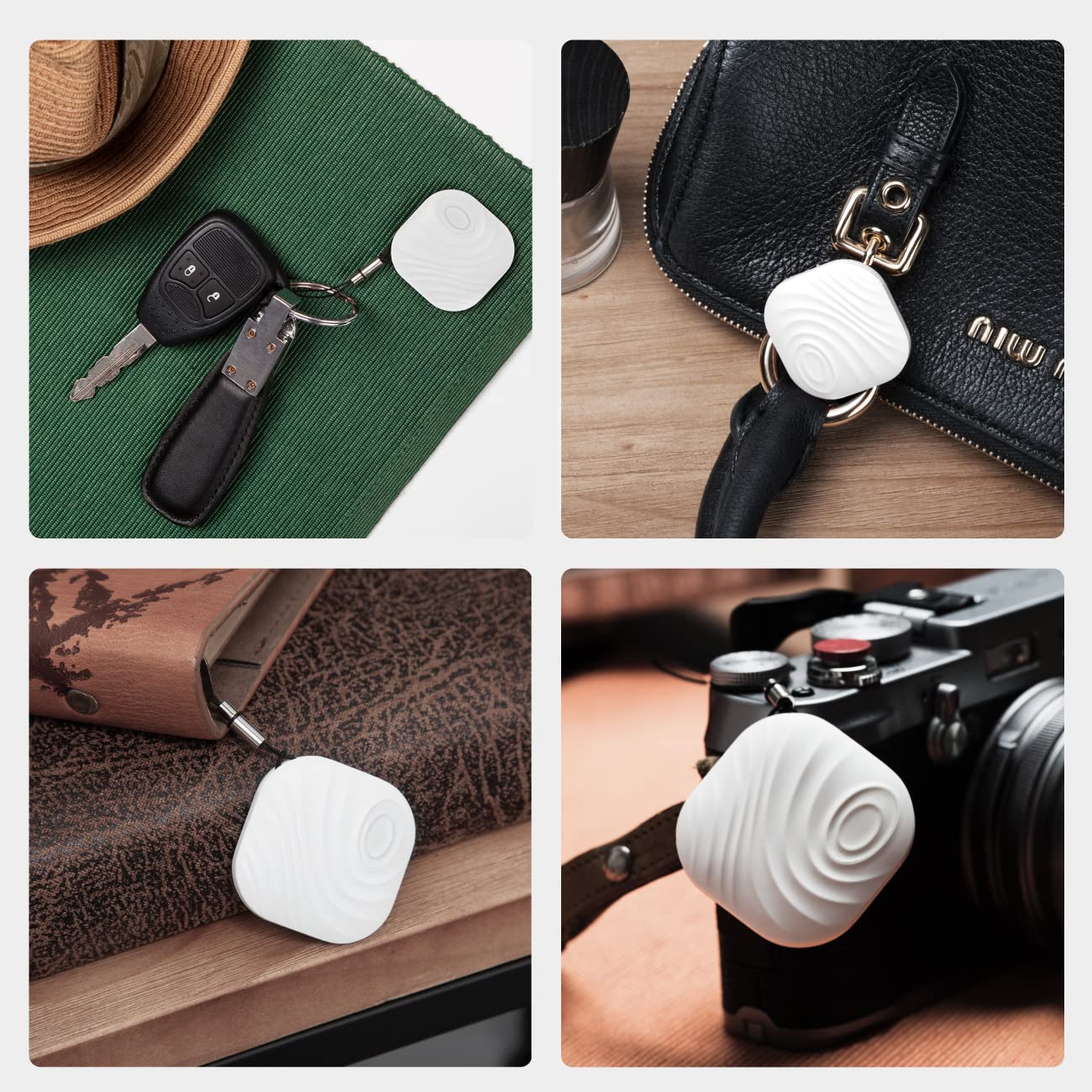 Bluetooth Key Finder Tracker for Keys, Pets & Bags - Gray (1 Pack)