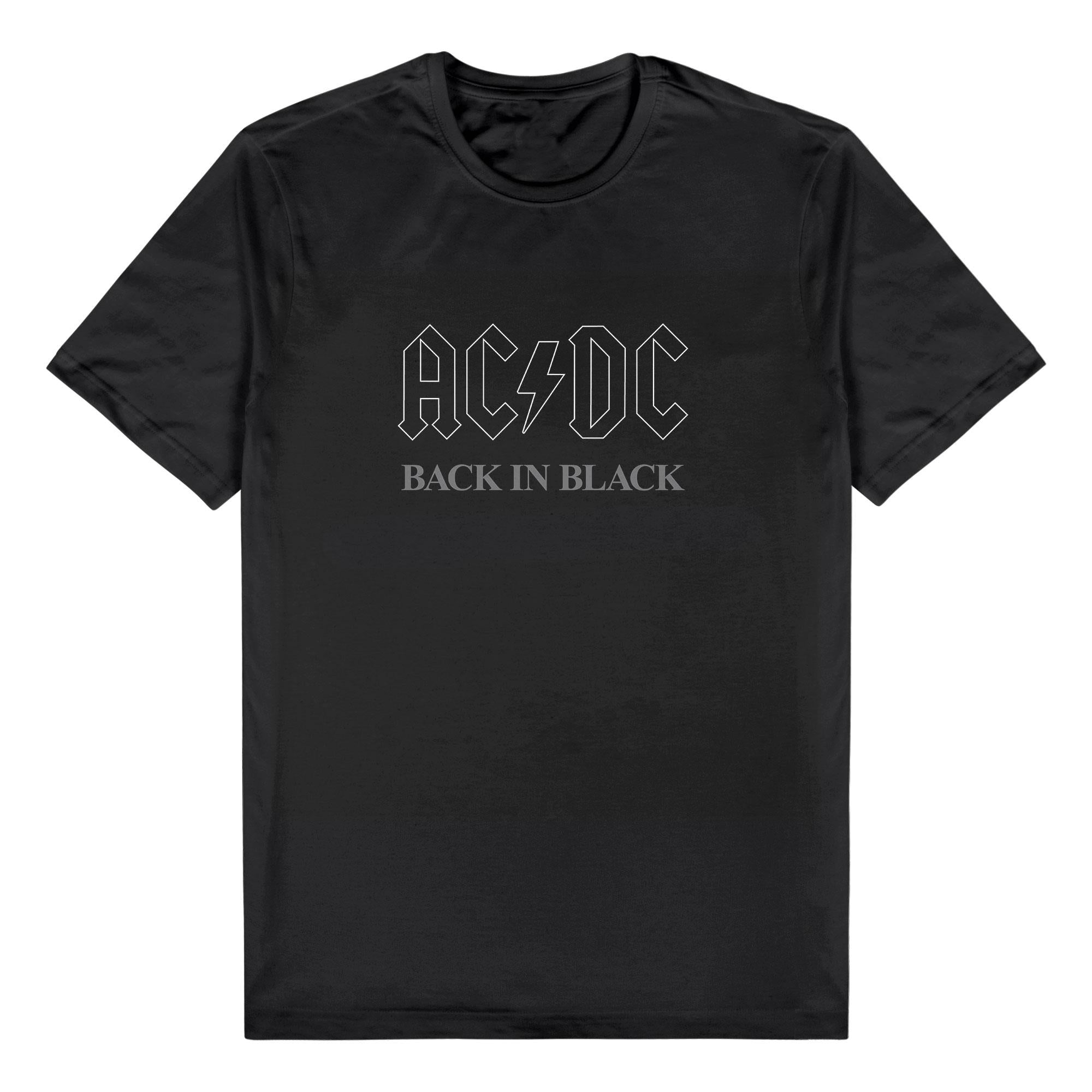 AC/DC Back in Black Vintage Rock Band T-Shirt - Small - Classic Cotton Tee for Concerts & Casual Wear