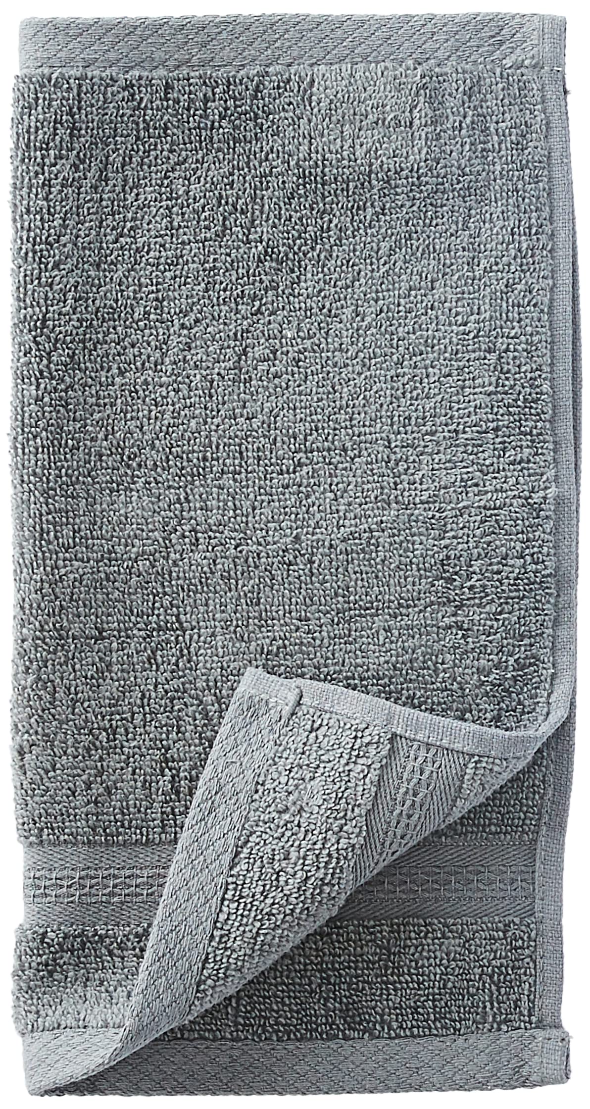 Bianca Zero-Twist 100% Cotton Ultra-Fluffy Bath Towels - 4pc Soft Face Towel Set (Paradiso, Solid Grey) for Spa, Gym & Luxury Home Use