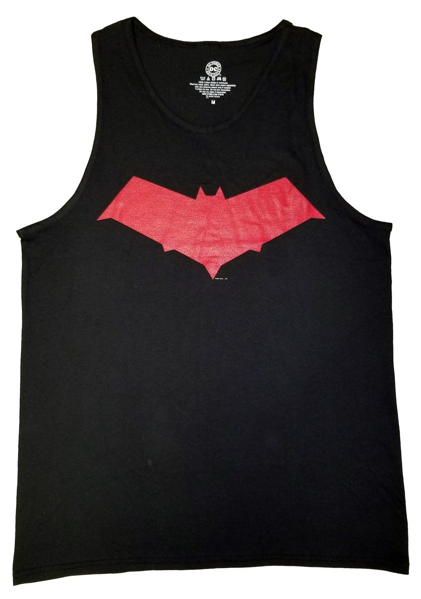 Batman Red Hood Logo DC Comics Graphic Tank Top for Men - Cool Superhero Tee for Casual Wear, Cosplay & Comic Con