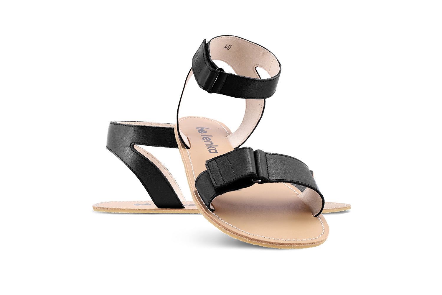 Barefoot Sandals for Women - Be Lenka Iris Black Minimalist Shoes | Comfortable & Lightweight for Yoga, Running, and Outdoor Activities