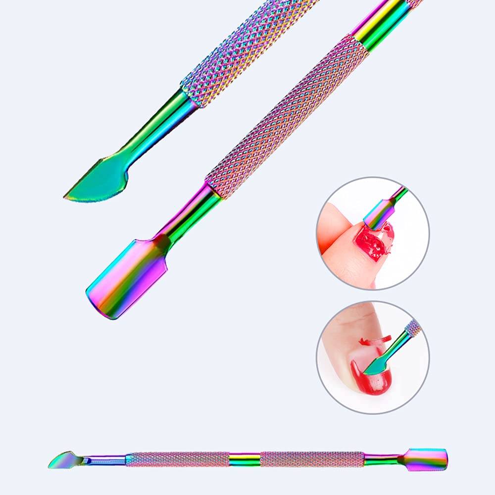 Professional Stainless Steel Cuticle Remover, Trimmer & Pusher Set - Manicure & Pedicure Tools for Fingernails & Toenails - Perfect for Home Nail Care & Salon Use