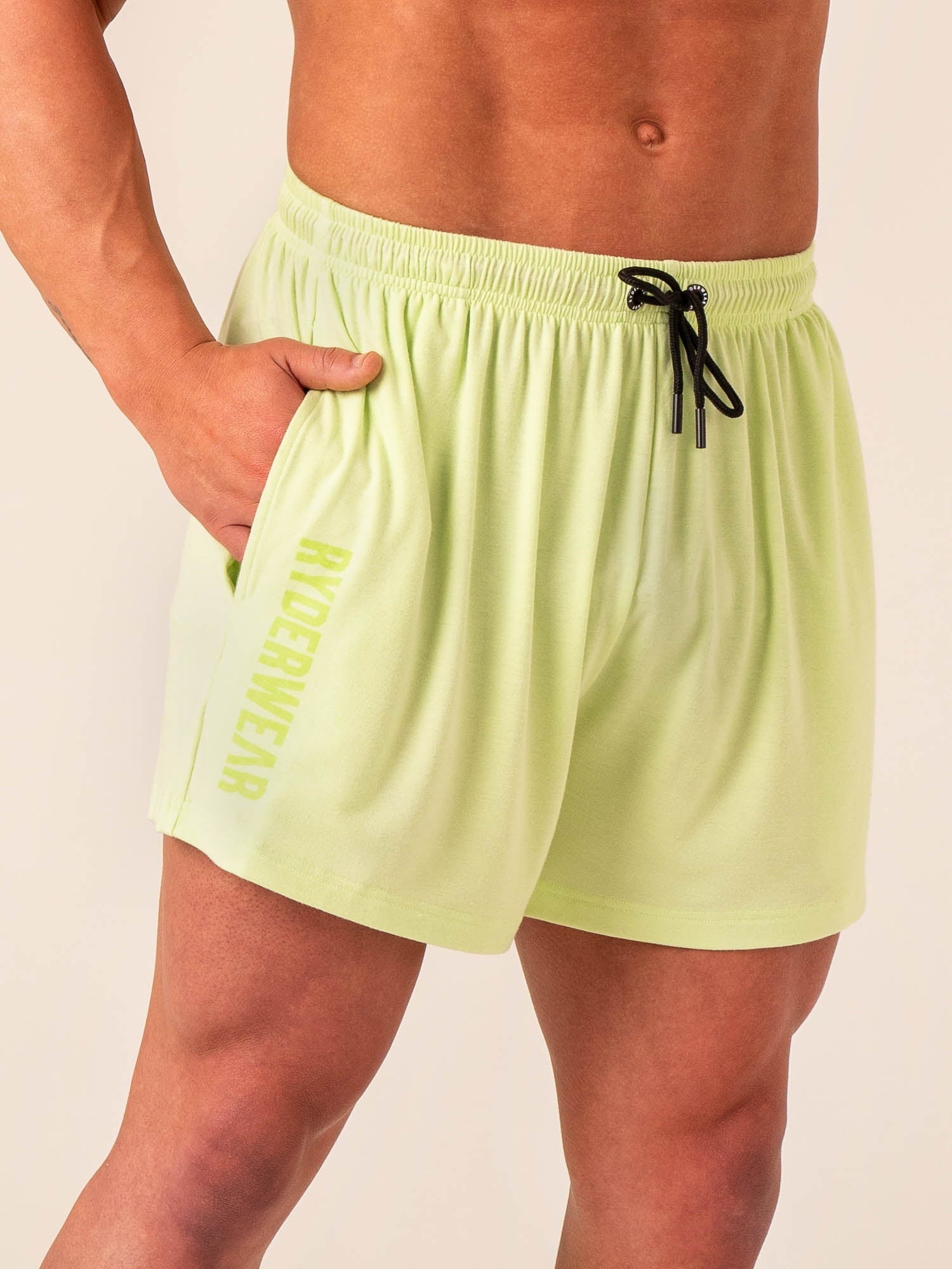 Arnie Shorts for Men - Lightweight & Comfortable Lime Green Casual Shorts | Perfect for Summer, Gym, and Outdoor Activities