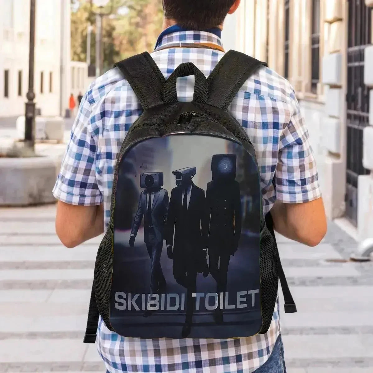 Custom Skibidi Backpack Set for School, Travel & Outdoor Adventures - Durable & Stylish Kids & Teens Backpack