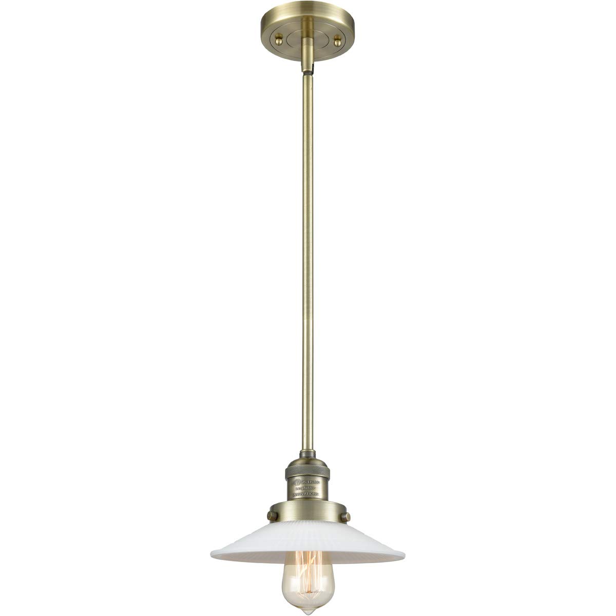 Vintage Brass Mini Pendant Light - 9