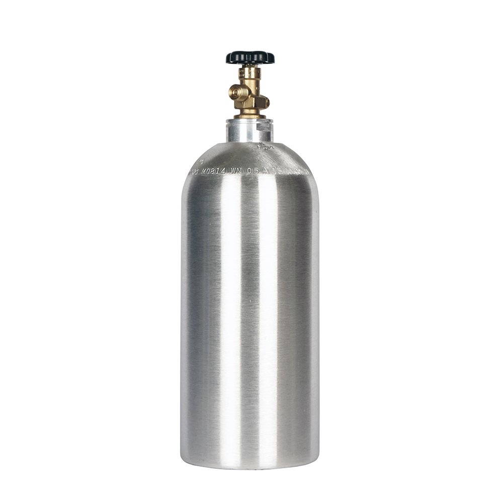10 lb. Aluminum Nitrous Oxide Cylinder Tank with CGA326 Valve - DOT Approved for Whipped Cream Chargers, Home Brewing & Culinary Use