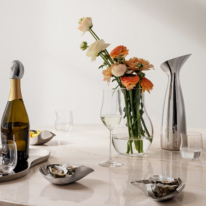 Georg Jensen Indulgence Carafe - 1L Glass Decanter for Wine & Cocktails | Elegant Home Bar Accessory for Entertaining & Gifting