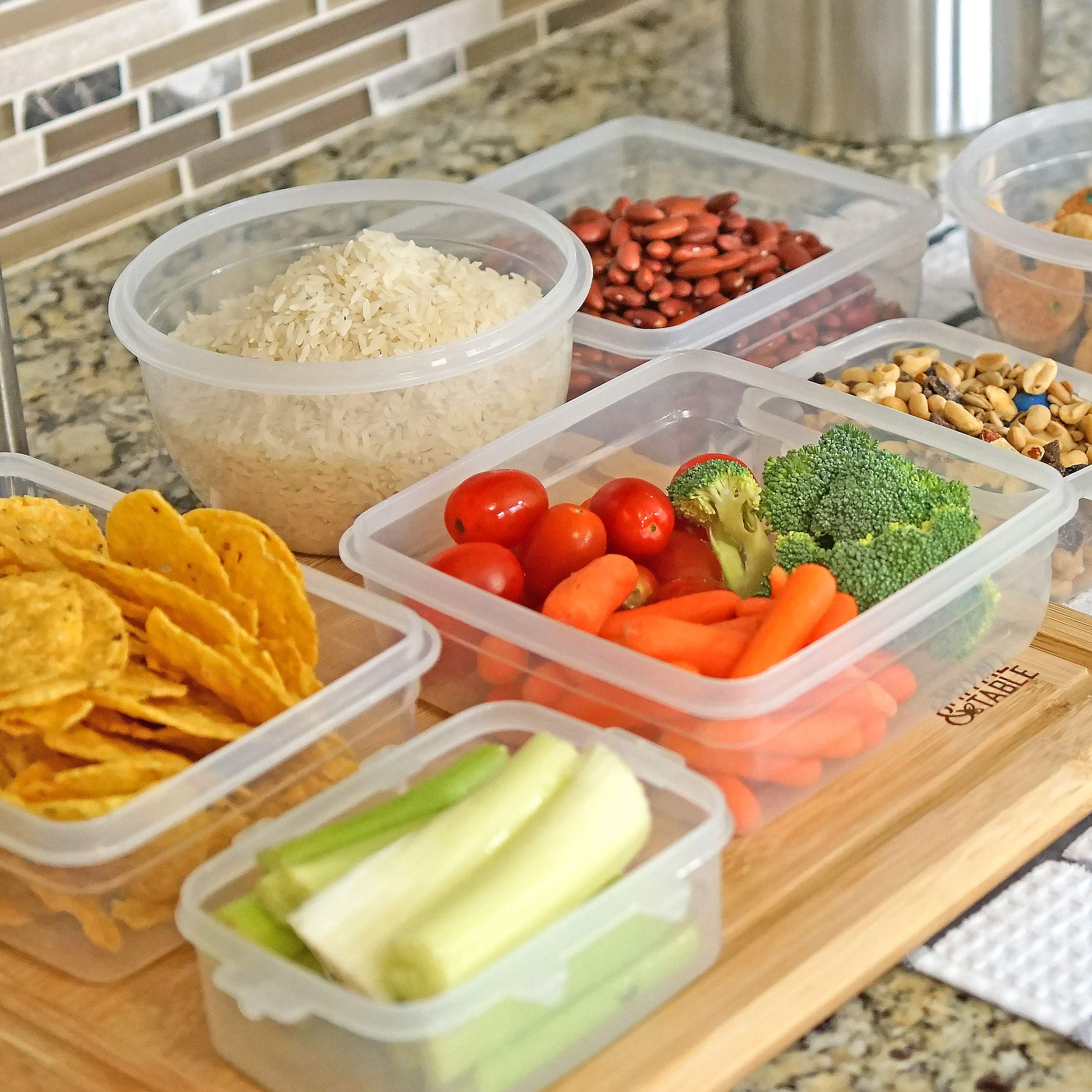 Southern Homewares 16-Piece Clip Lock Food Storage Container Set - Airtight Kitchen Organizers, Microwave & Dishwasher Safe BPA-Free Plastic - Perfect for Meal Prep, Leftovers & Pantry Organization