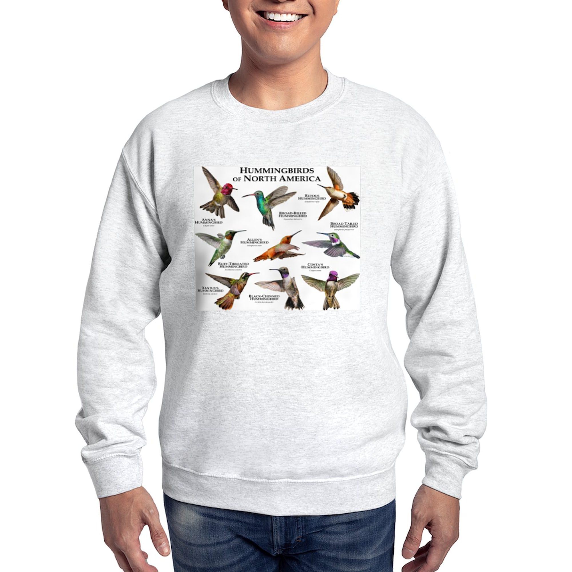 Hummingbirds of North America Sweatshirt - Classic Crew Neck Lightweight Pullover | Casual Wear, Birdwatching, Outdoor Activities