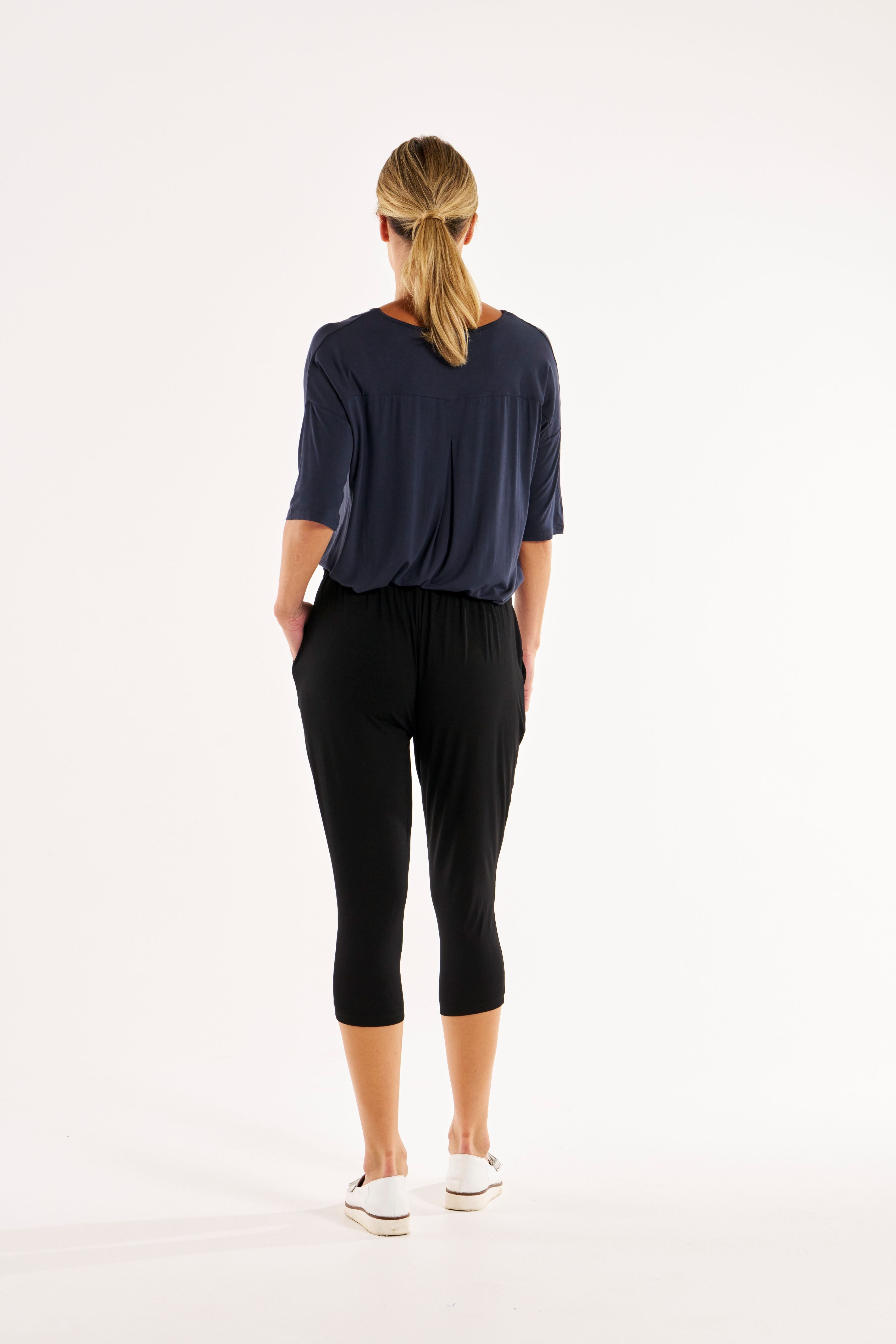 Betty Basics Laina Bamboo Pant - Soft & Breathable Women's Black Pants for Yoga, Lounge & Everyday Comfort