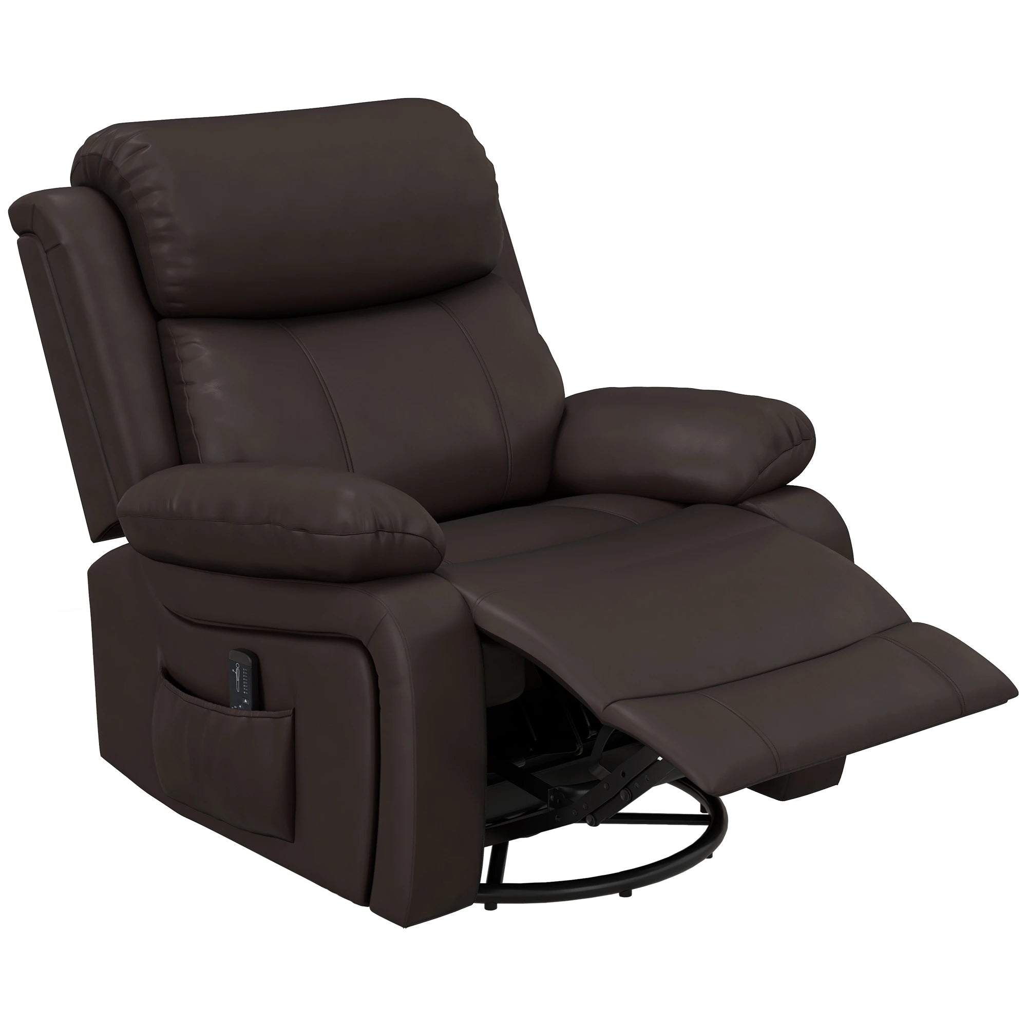 Premium Faux Leather Vibration Massage Reclining Swivel Chair - 3 Color Options for Home, Office & Gaming Relaxation