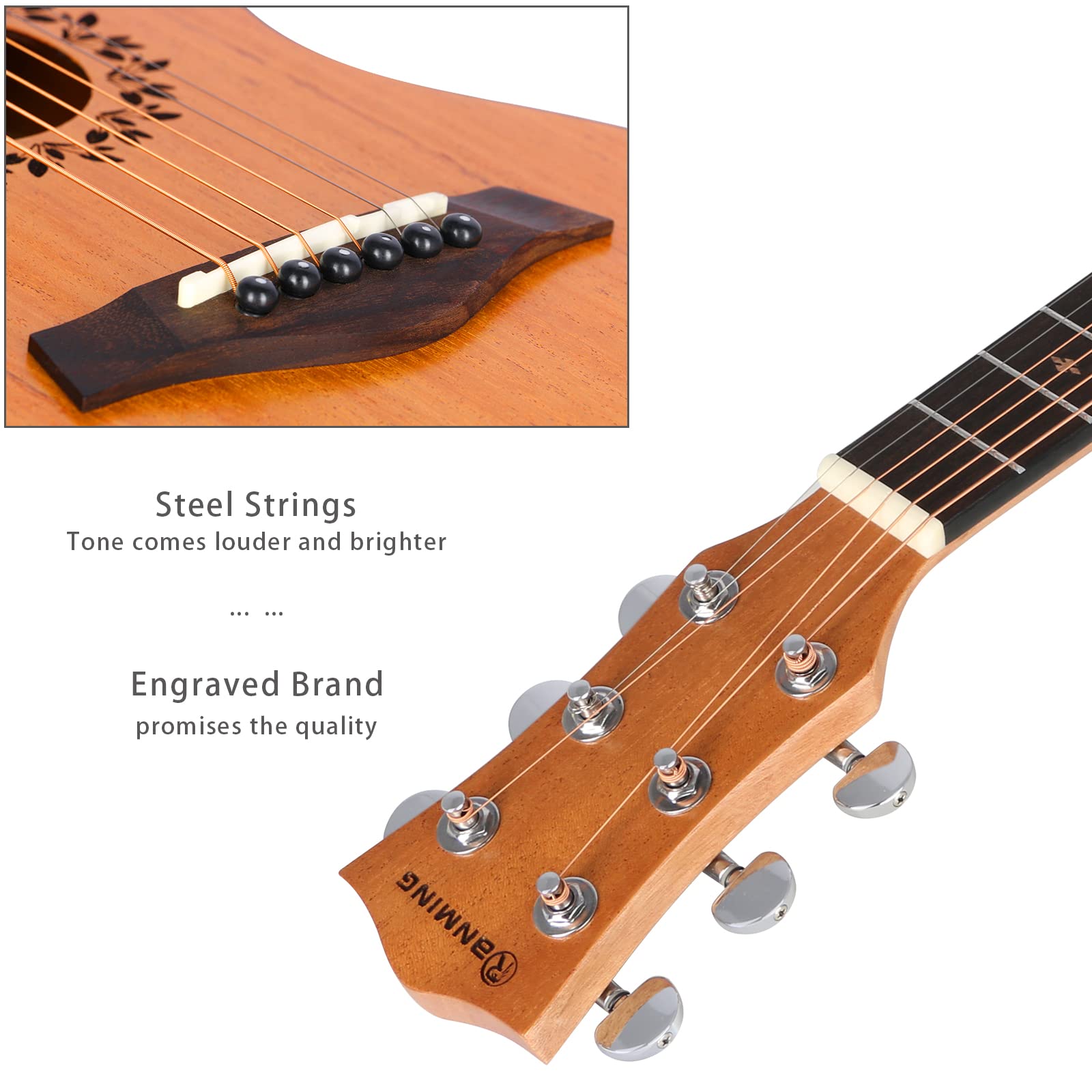 Premium 30 Inch Baritone Ukulele Guitar - Mahogany Wood 6-String Guitalele with Gig Bag & Strings | Perfect for Adults, Kids & Beginners | Ideal for Travel, Camping, Music Lessons & Home Practice