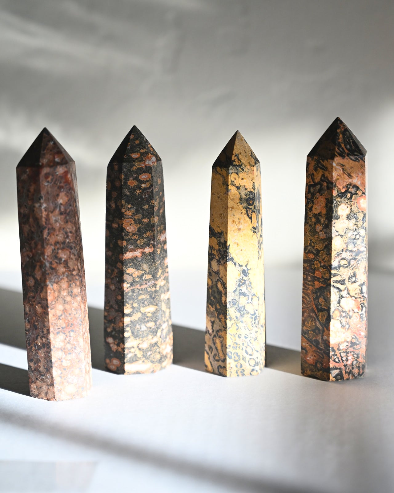 Leopard Skin Jasper Point - Natural Healing Stone for Meditation, Chakra Balancing & Spiritual Growth - Perfect for Jewelry Making, Home Decor & Energy Work