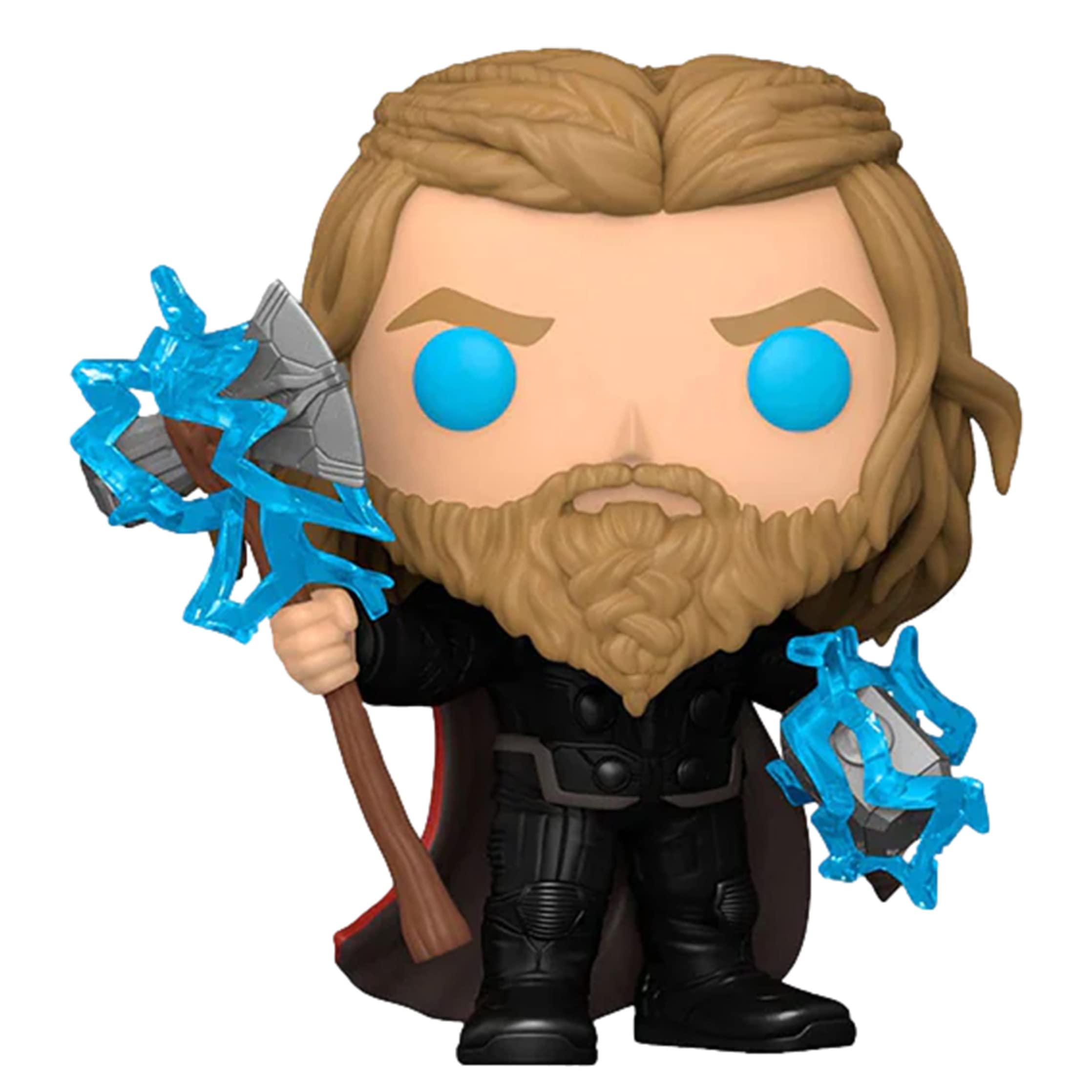Funko Pop! Marvel Avengers Endgame Thor with Mjolnir & Stormbreaker - Glow in The Dark Chase Edition | 3-Piece Bundle with Heavy Duty Sorter & Pop Protector | Perfect for Marvel Collectors & Action Figure Displays