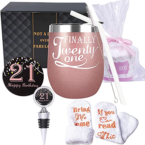 21st Birthday Gifts for Women - 21oz Tumbler for Party & Decor