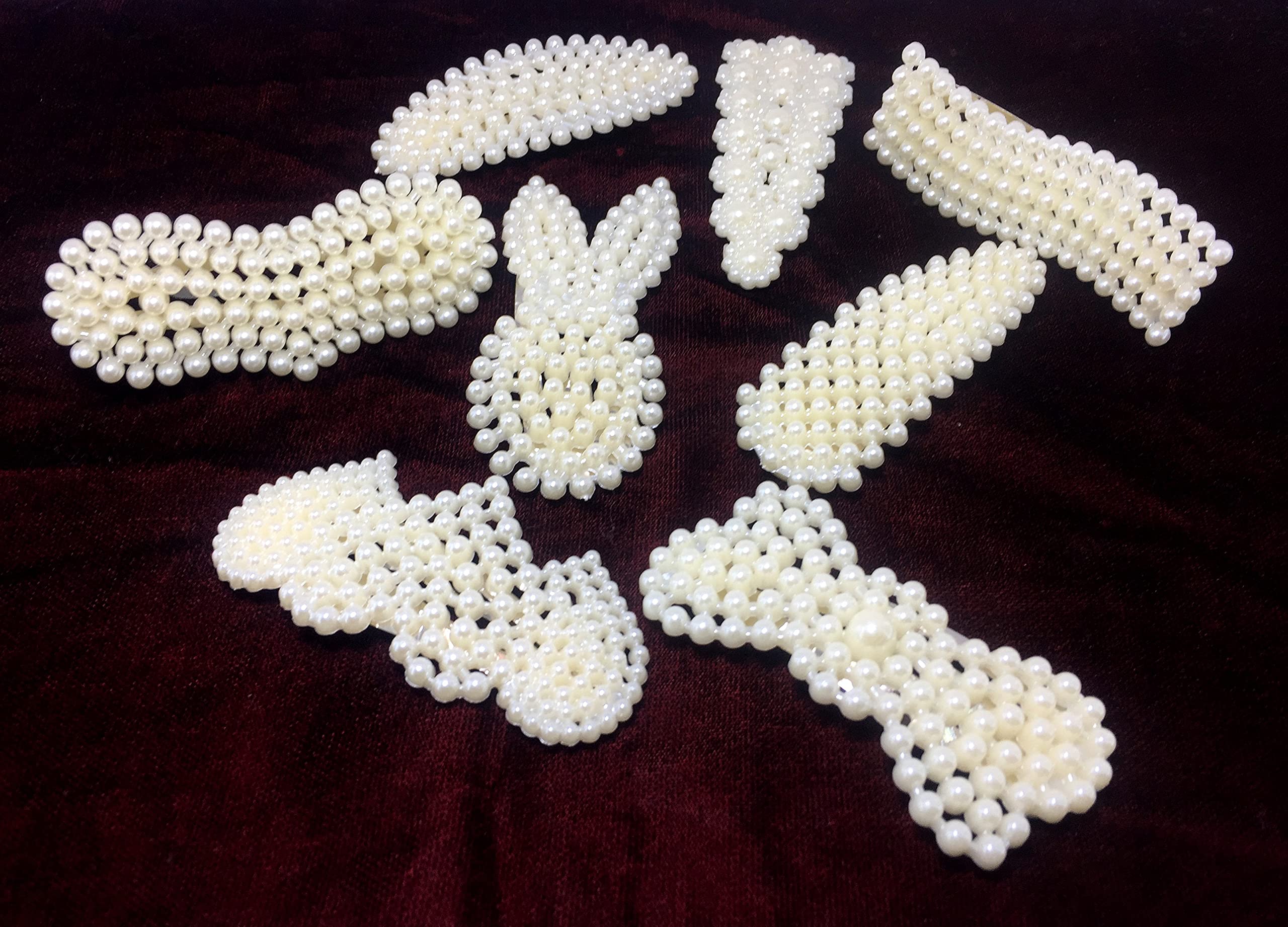Korean Style Pearl Hair Clips Set of 6 - Large Fashion Hair Barrettes & Pins for Women & Girls - Elegant Hair Accessories for Weddings, Parties & Daily Styling
