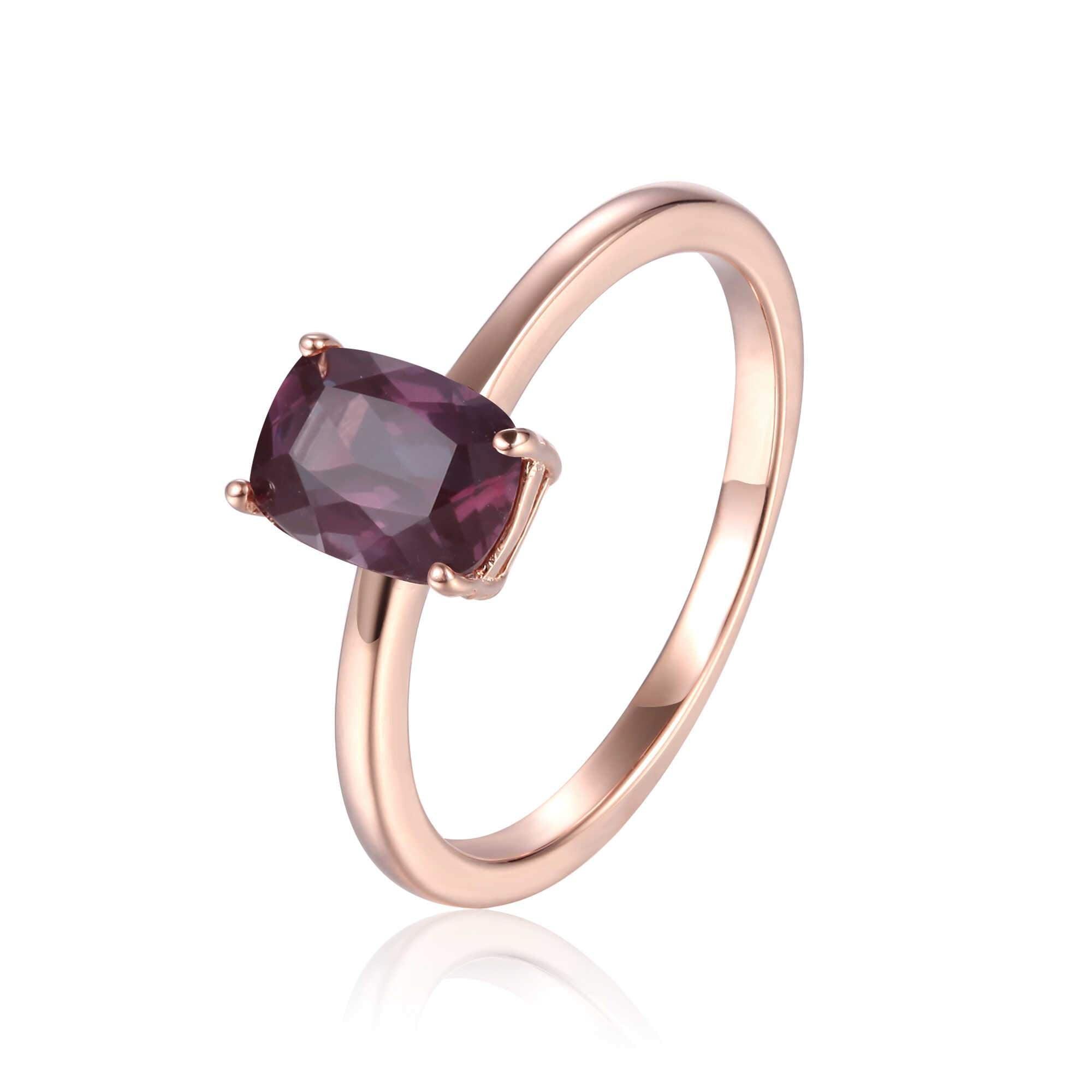 Exquisite Alexandrite Cushion Cut Solitaire Ring | Natural Color-Changing Gemstone Jewelry | Perfect for Engagement, Anniversary & Special Occasions