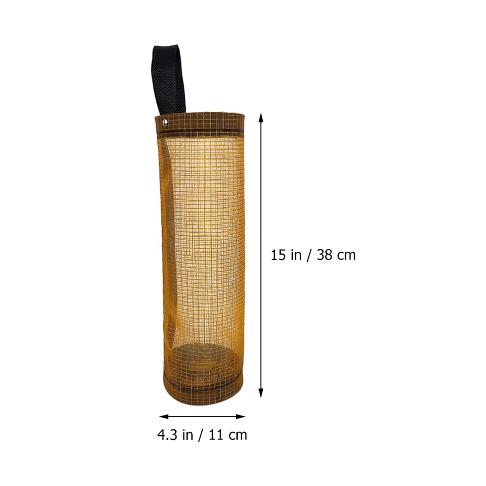 3-Pack Plastic Bag Holder for Kitchen, Shopping & Freezer - Durable Mesh Storage Organizer with Hooks for Pantry, Cabinet & Trash Bin - Space-Saving Household Bag Dispenser (Cabilock Brand)