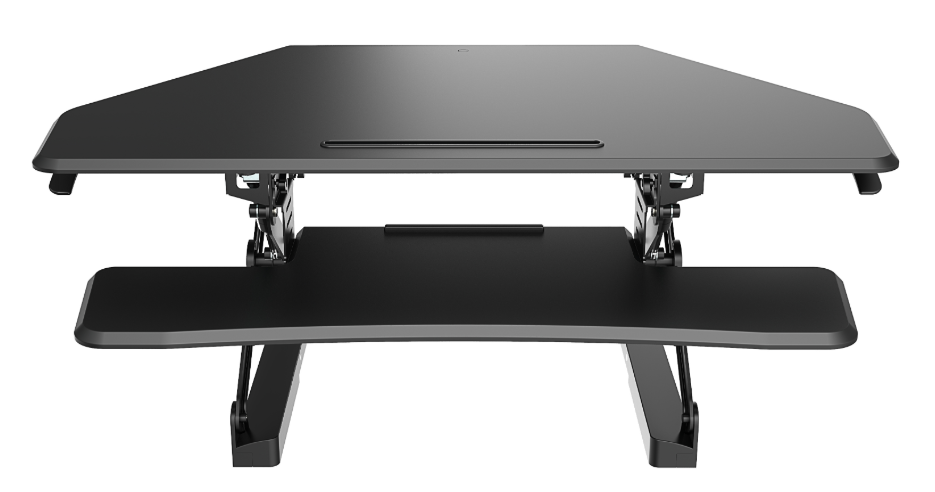 Ergonomic ARISE Corner Desk Riser with Free Anti-Fatigue Mat - Adjustable Standing Desk Converter for Home & Office Workspace (Ideal for Computer, Laptop, Monitor Setup)