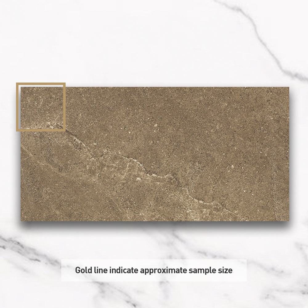 Magione Brown 300X600 Matt Marble Look Porcelain Tile - Premium Matte Finish Ceramic Wall & Floor Tile for Bathroom, Kitchen & Living Room Decoration