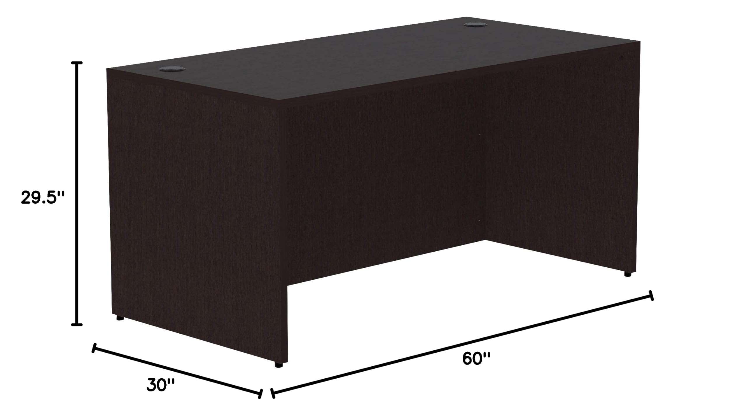 Lorell LLR18208 Espresso Laminate Office Desk - 60