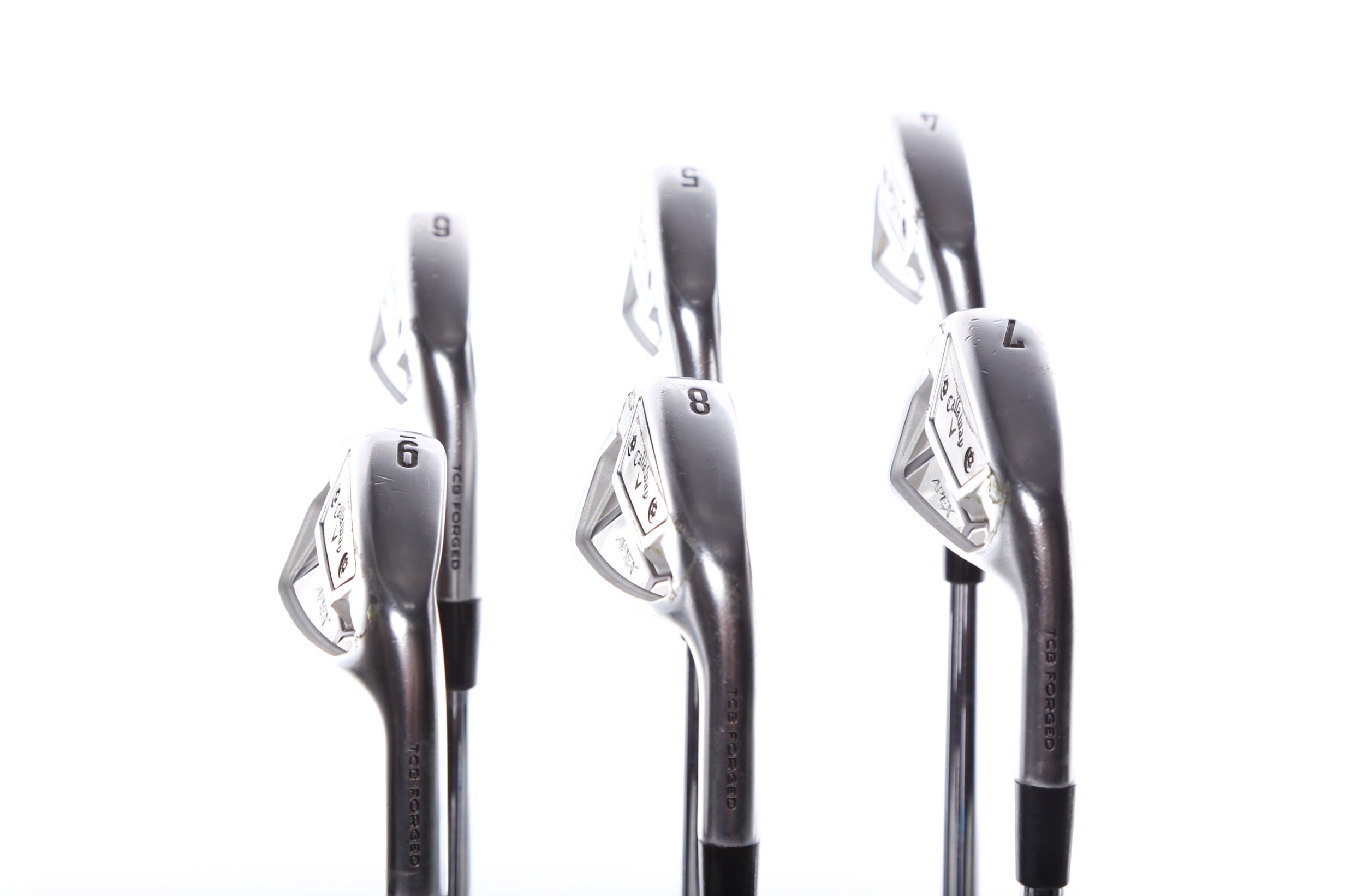 Used Callaway Apex TCB Iron Set 4-9 Right Hand Stiff Flex Golf Clubs - Perfect for Low Handicap Players & Tournament Play