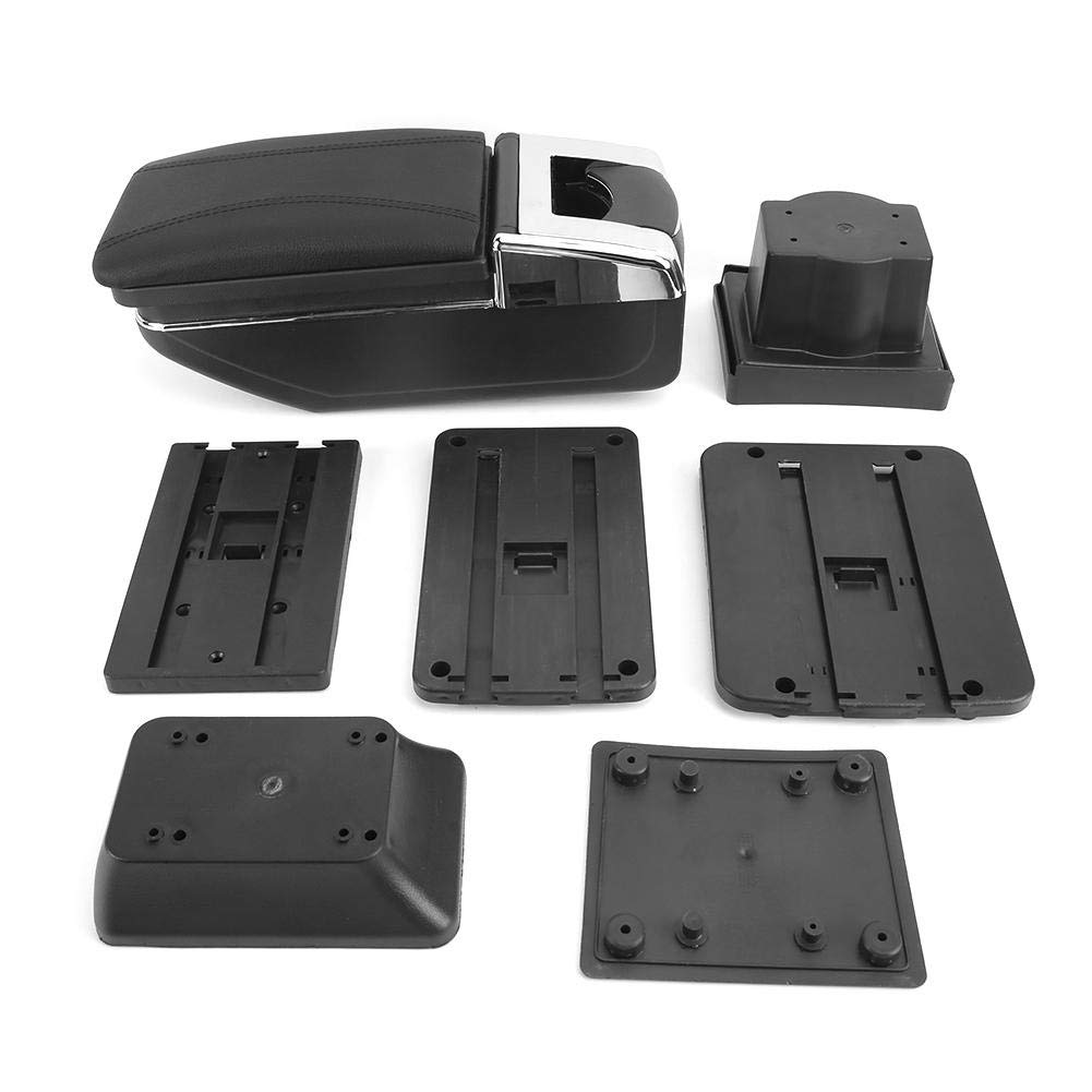 Acouto Car Armrest Storage Box Organizer for Skoda Octavia A5 - Center Console Storage Accessory with Lid - Perfect for Road Trips, Daily Commute & Car Organization
