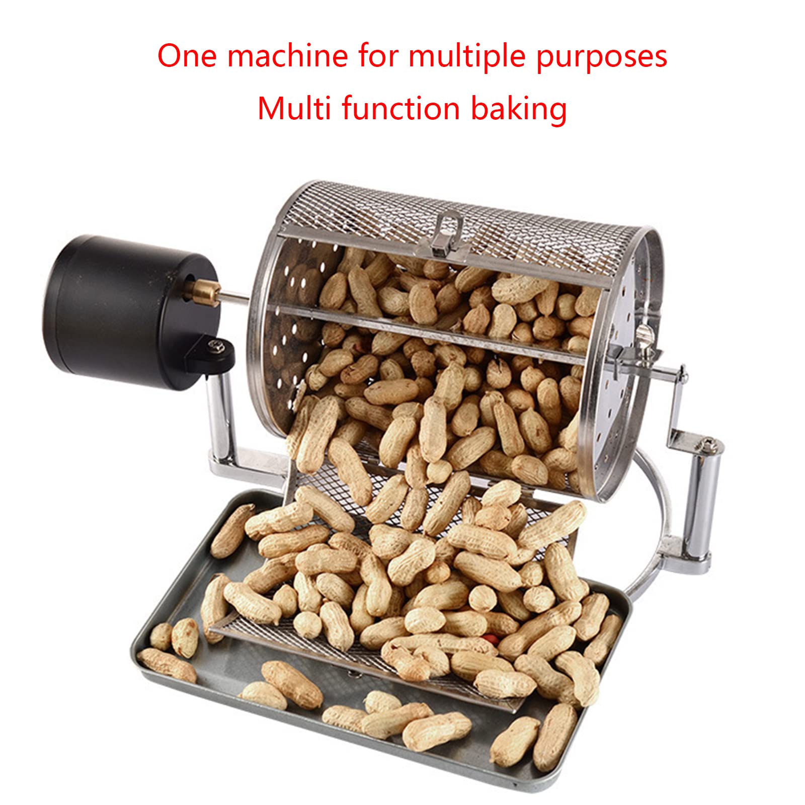 Premium Stainless Steel Drum Coffee Bean Roaster - Electric Coffee Roasting Machine with Viewing Window for Home & Commercial Use - Perfect for Fresh Roasting Coffee Beans, Espresso, and Specialty Brews