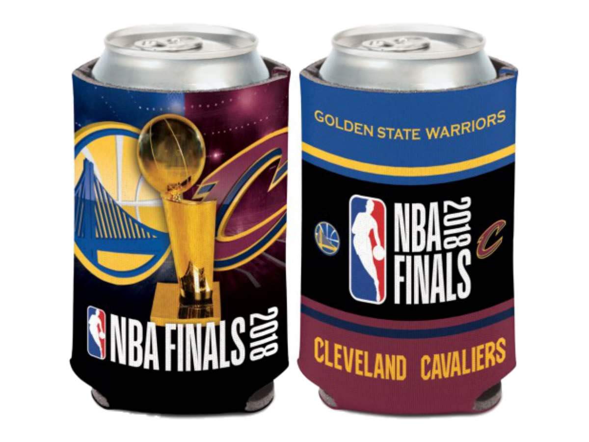 WinCraft Golden State Warriors vs Cleveland Cavaliers 2018 NBA Finals Dueling Can Cooler - Insulated Beer Koozie for Game Day Parties & Tailgating