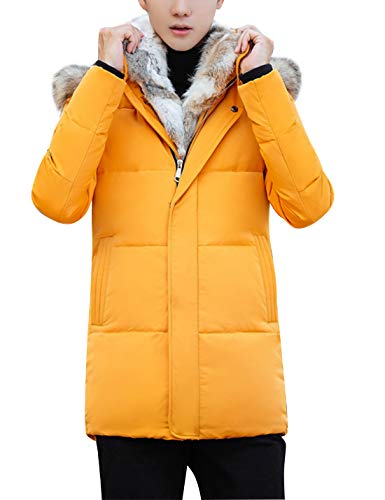 Omoone Men's Loose Fit Heavyweight Hooded Puffer Jacket - Winter Warm Down Coat for Outdoor Activities | Snowboarding, Hiking & Cold Weather Protection