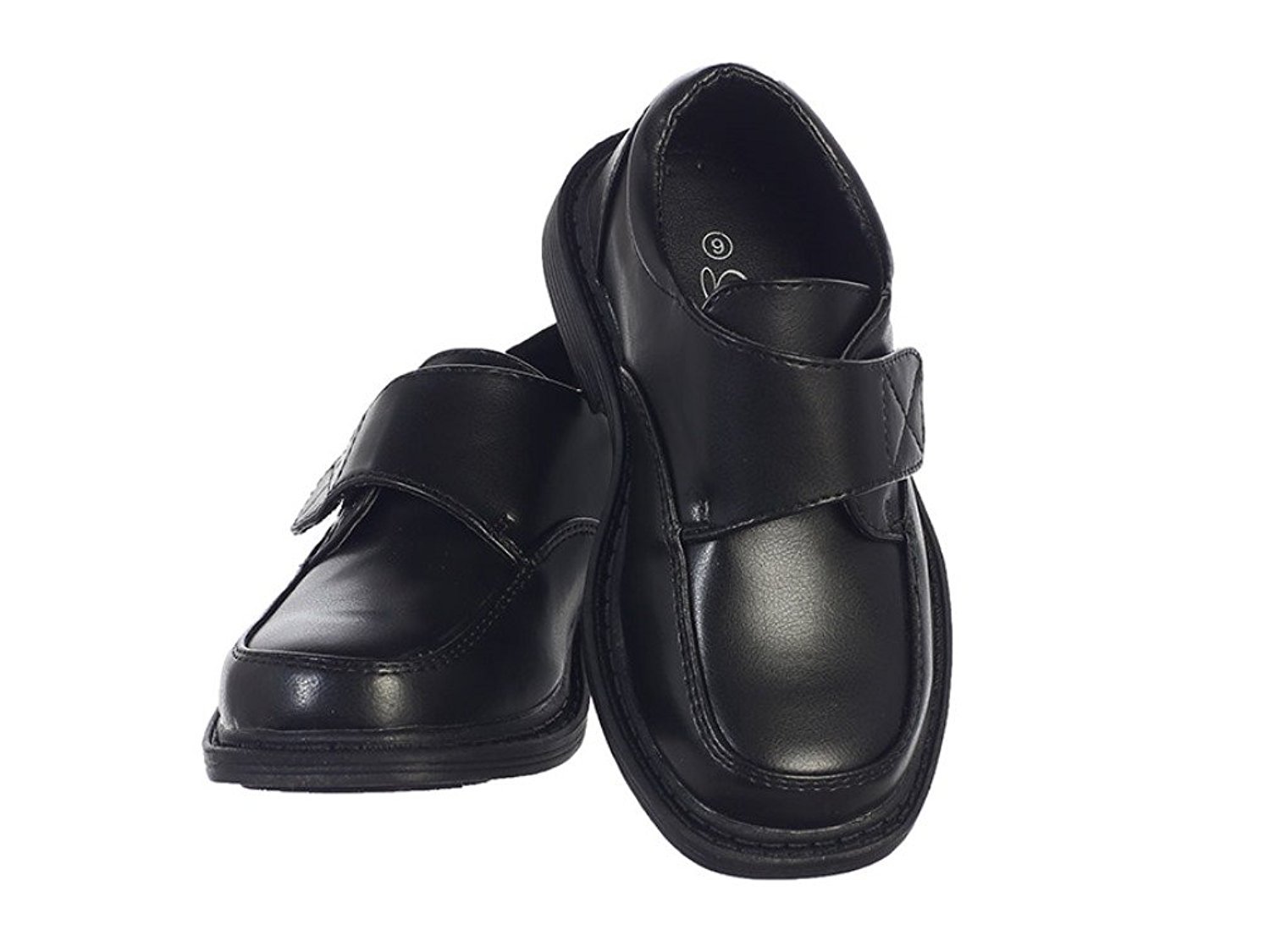 Boys Matte Dress Shoes with Velcro Strap - Comfortable Formal Shoes for Kids - Perfect for Weddings, School Events & Special Occasions