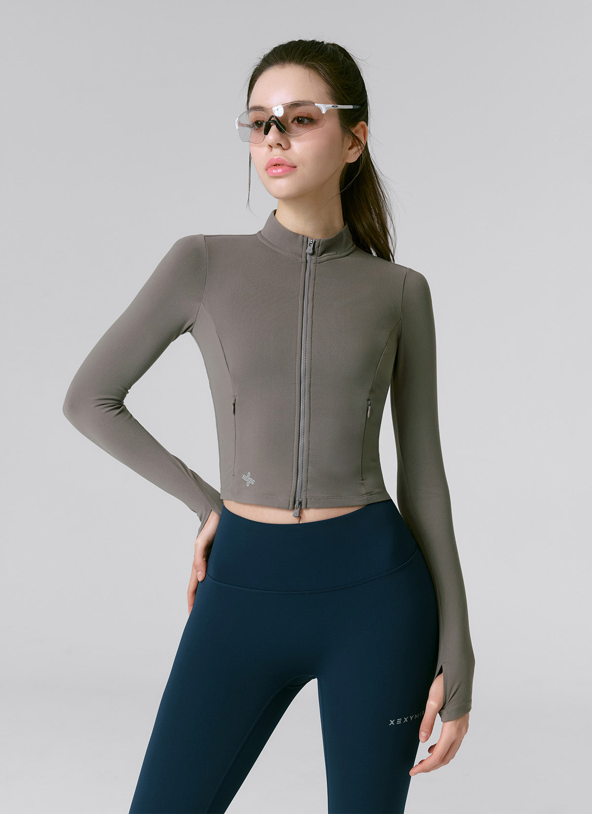 Slim Fit Crop Zip Up Jacket for Women - Stylish Lightweight Outerwear for Spring & Fall - Perfect for Casual Outings, Travel, and Layering