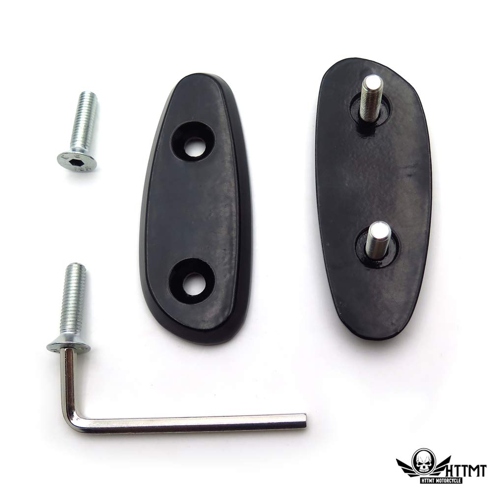 HTTMT USMT222-009-BK-NOLOGO Mirror Block Off Plates for Suzuki GSXR 600 750 1000 GSX-R 2001-2004 - Black Motorcycle Accessory for Cleaner Look & Improved Aerodynamics
