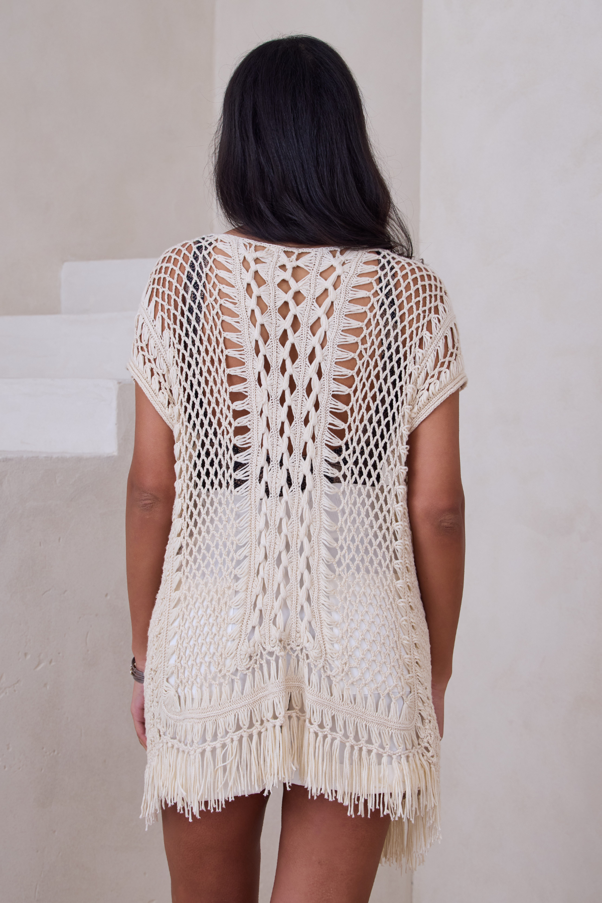 Moondial Crochet Kimono Cardigan - Boho Lace Cover Up for Women - Beach Wedding, Summer Cover-Up, Festival Outfit