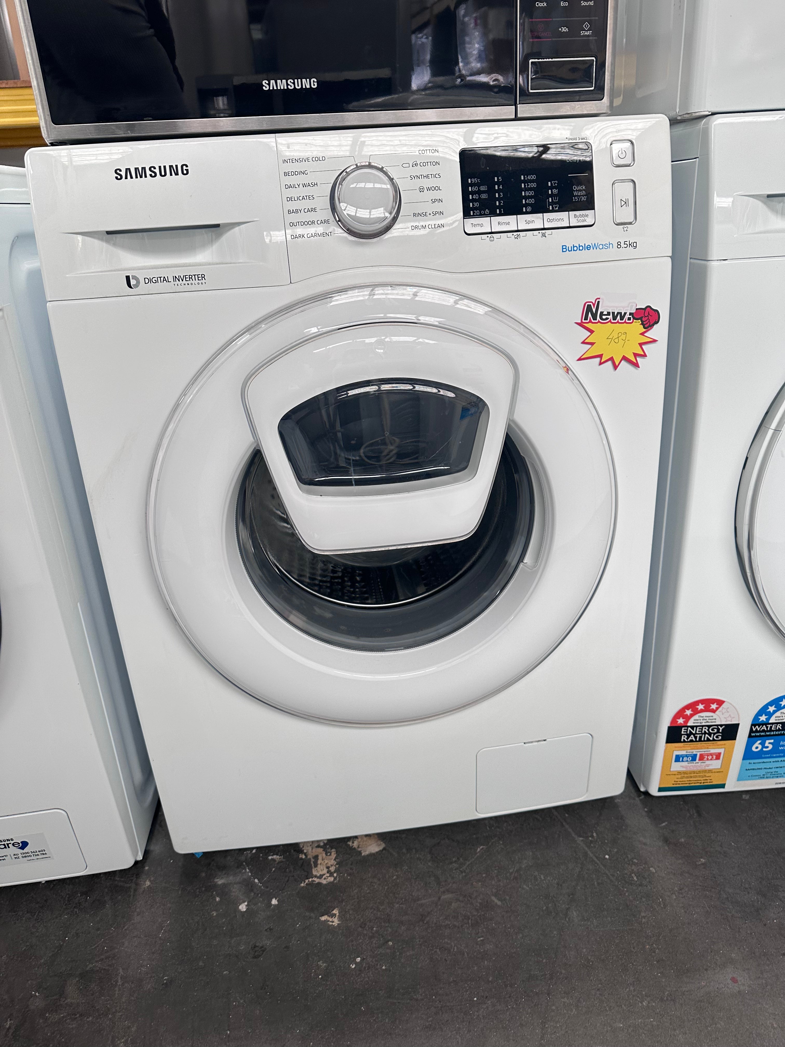 Samsung 8.5kg AddWash™ Front Load Washing Machine - Certified Refurbished | Perfect for Apartments & Small Laundry Rooms