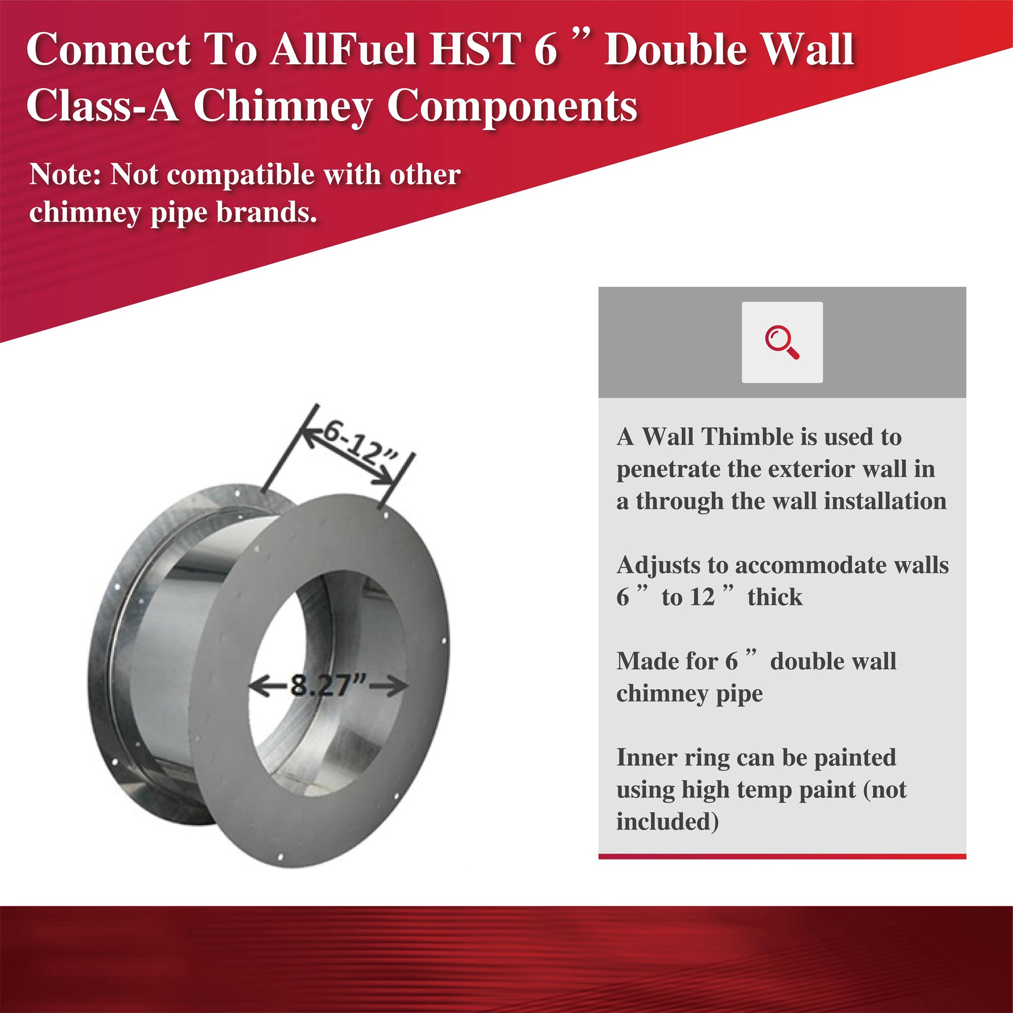 AllFuelHST Wall Thimble for 6
