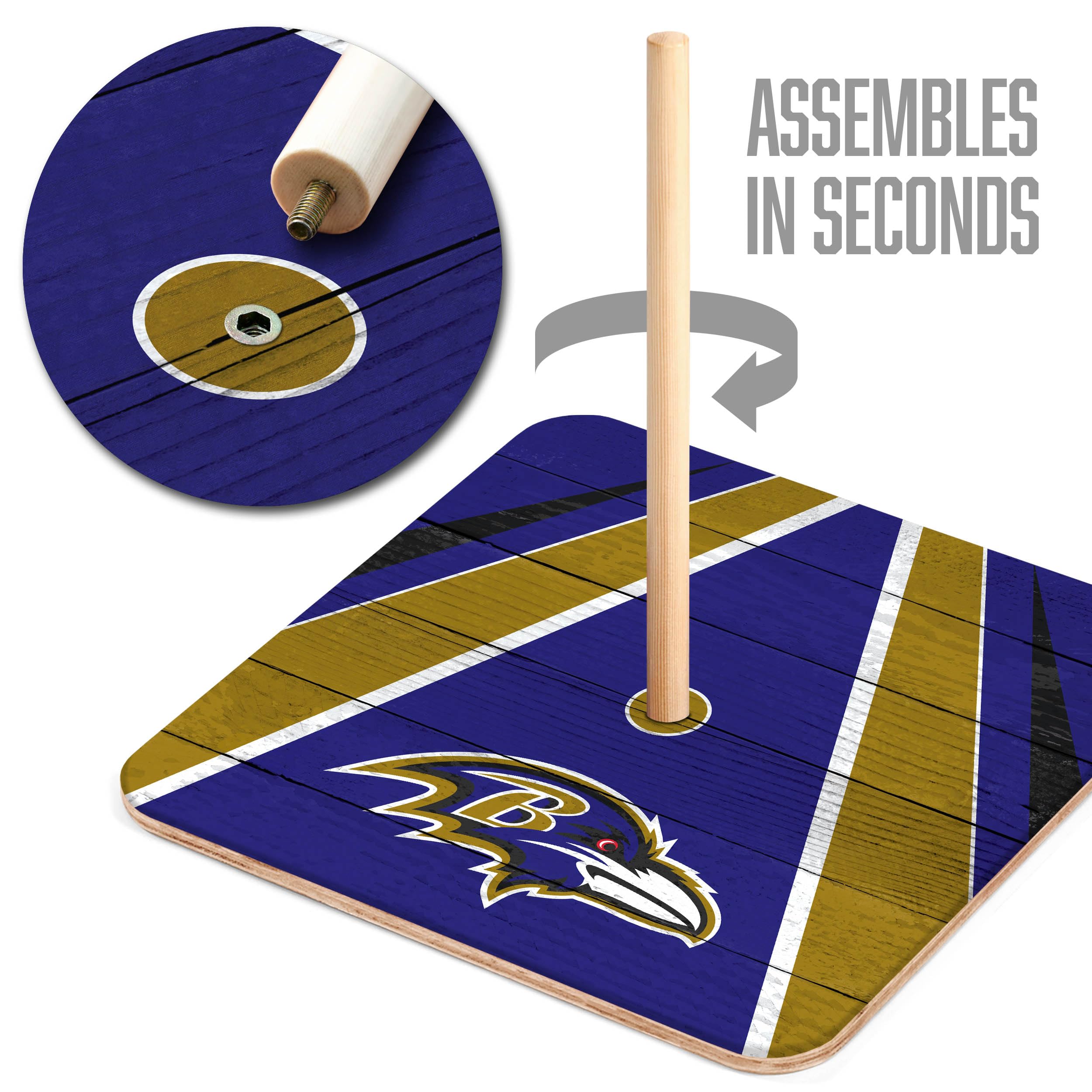 YouTheFan NFL Baltimore Ravens Horseshoe Bags - Officially Licensed Team Logo Tote & Grocery Bags for Football Fans | Perfect for Game Day, Shopping & Tailgating
