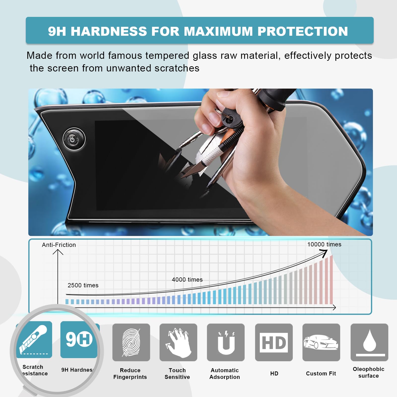 2024-2025 Chevy Trax & Trailblazer 11in Tempered Glass Screen Protector - for LT/2RS/ACTIV Models (Not LS/1RS) - Scratch & Impact Protection