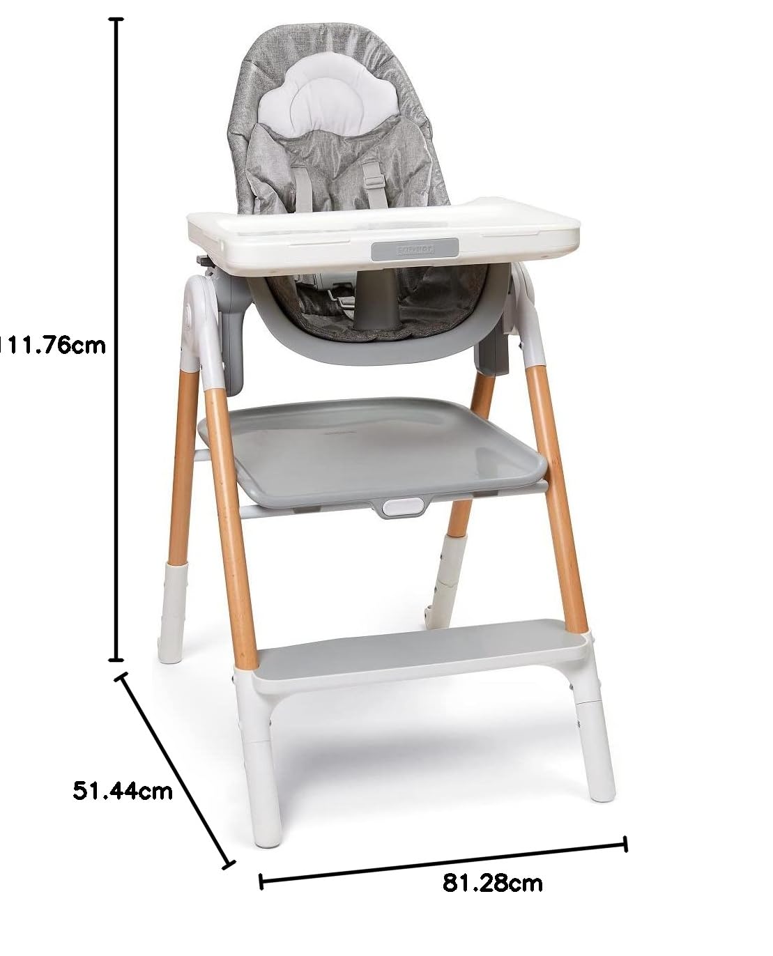 Skip Hop 2-in-1 High Chair - Convertible Sit-to-Step Toddler Booster Seat for Babies & Kids | Perfect for Dining, Kitchen & Travel Use